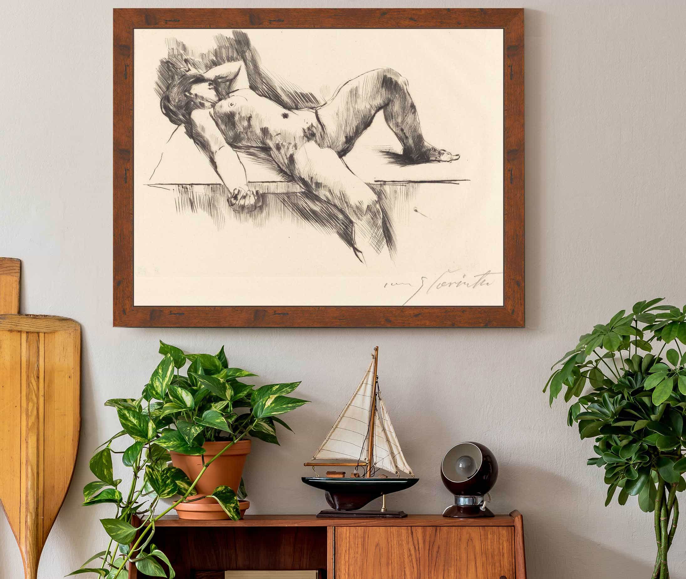 Reclining Female Nude Iii Liegender Weiblicher Akt Iii by Lovis Corinth - Image 3