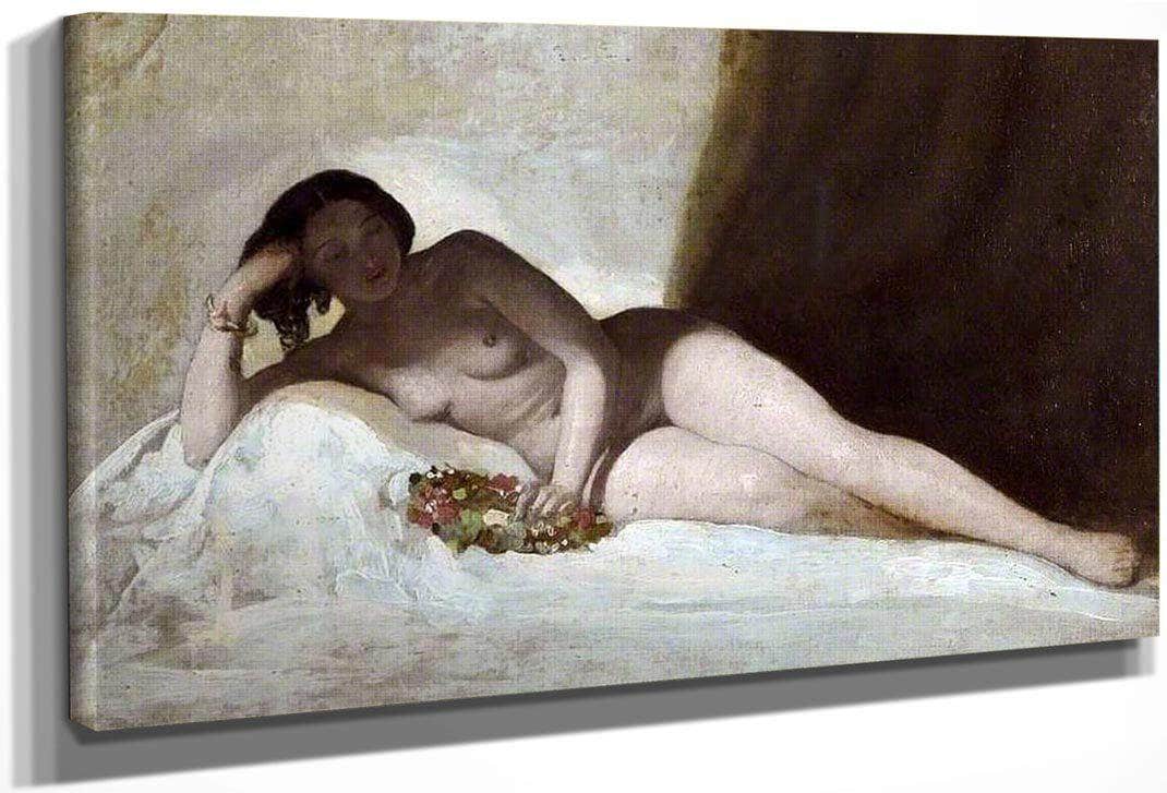 Reclining Figure With A Chaplet Of Flowers By William Etty
