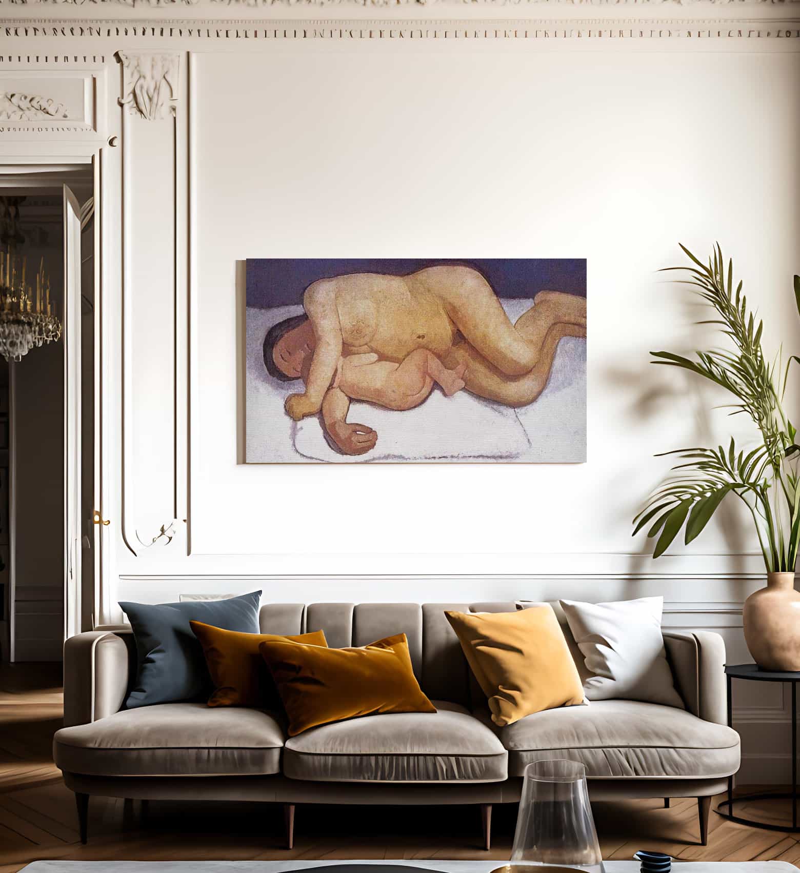 Reclining Mother And Child By Paula Modersohn Becker - Image 3
