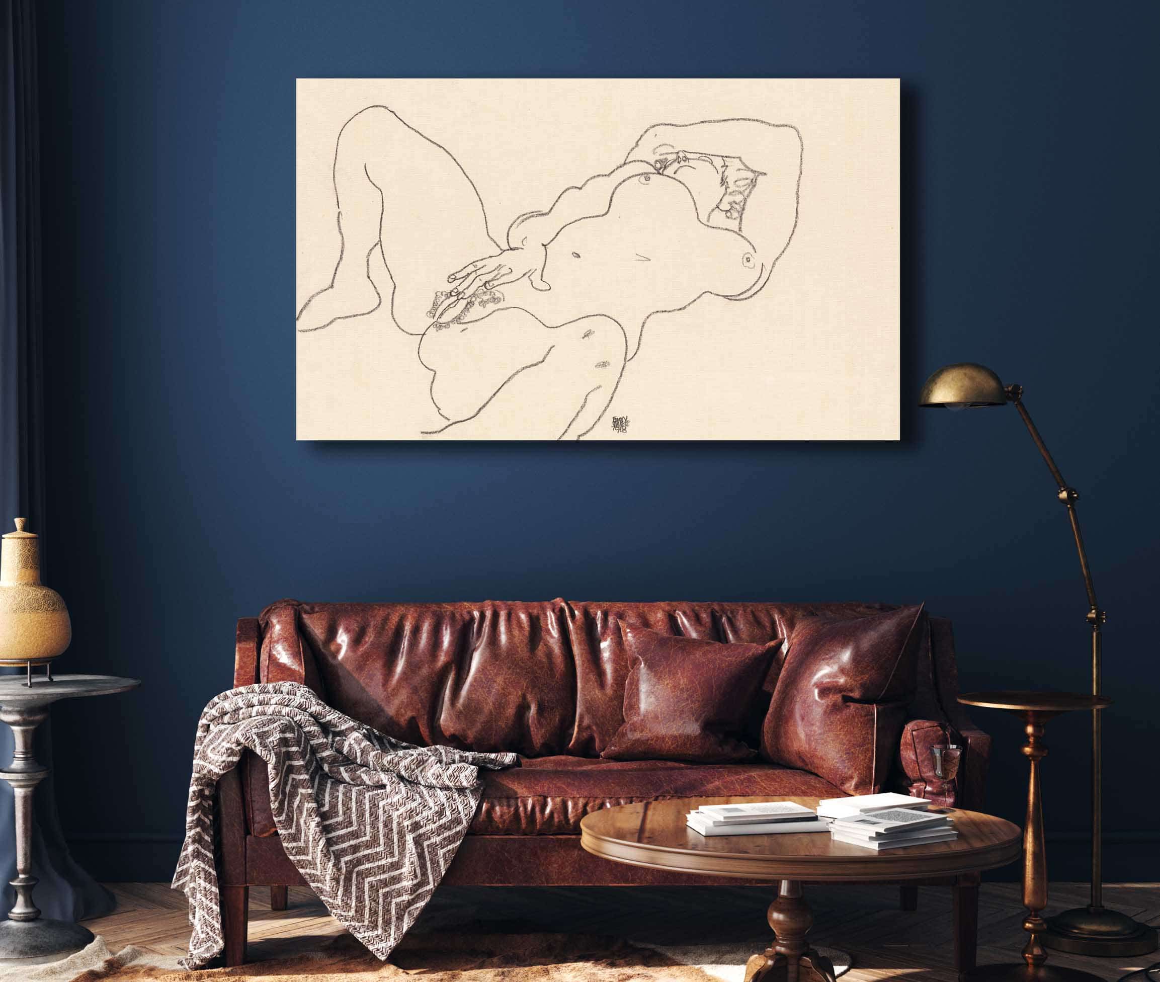 Reclining Nude by Egon Schiele - Image 4