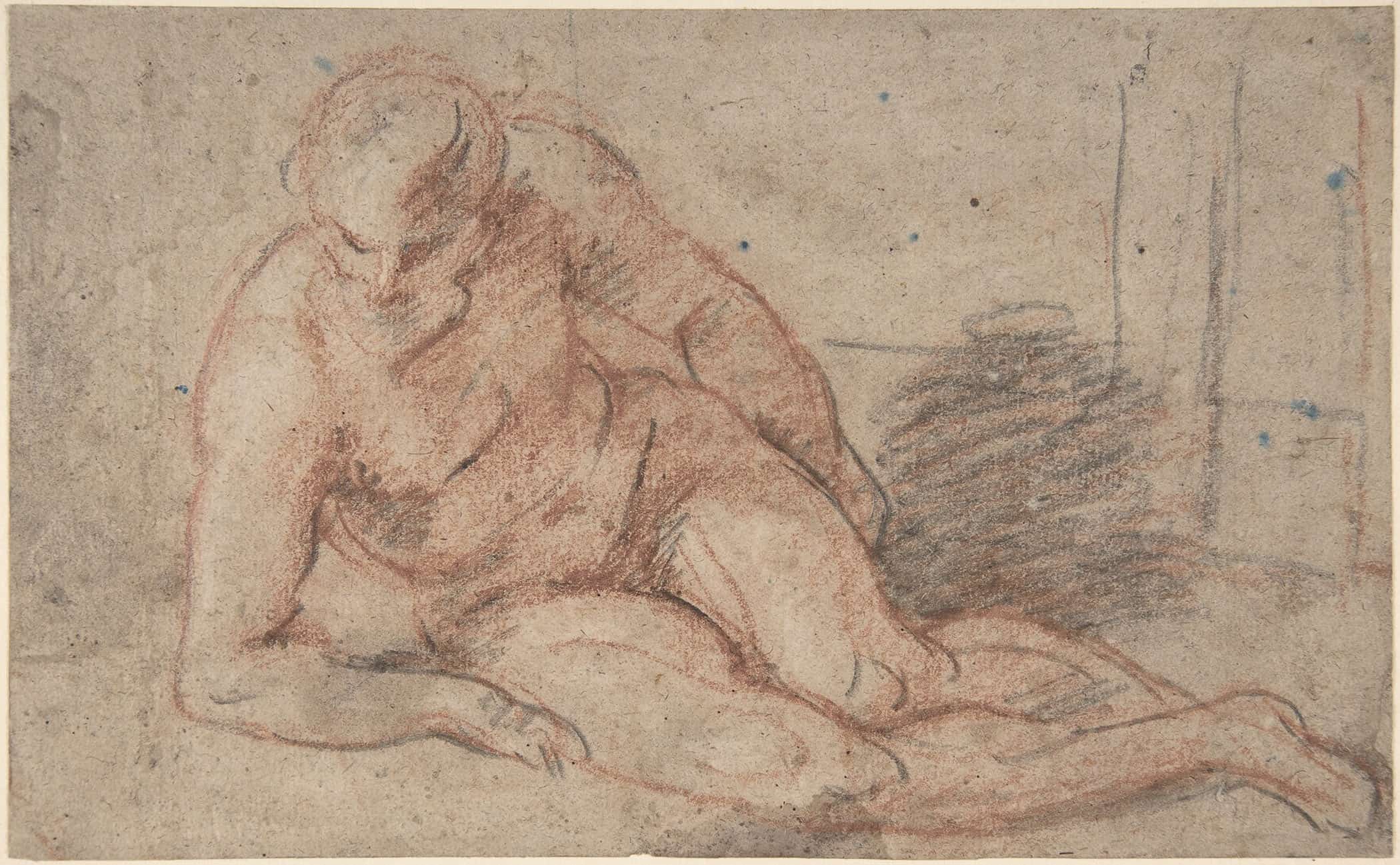 Reclining Nude Figure by Jean Antoine Watteau - Image 2