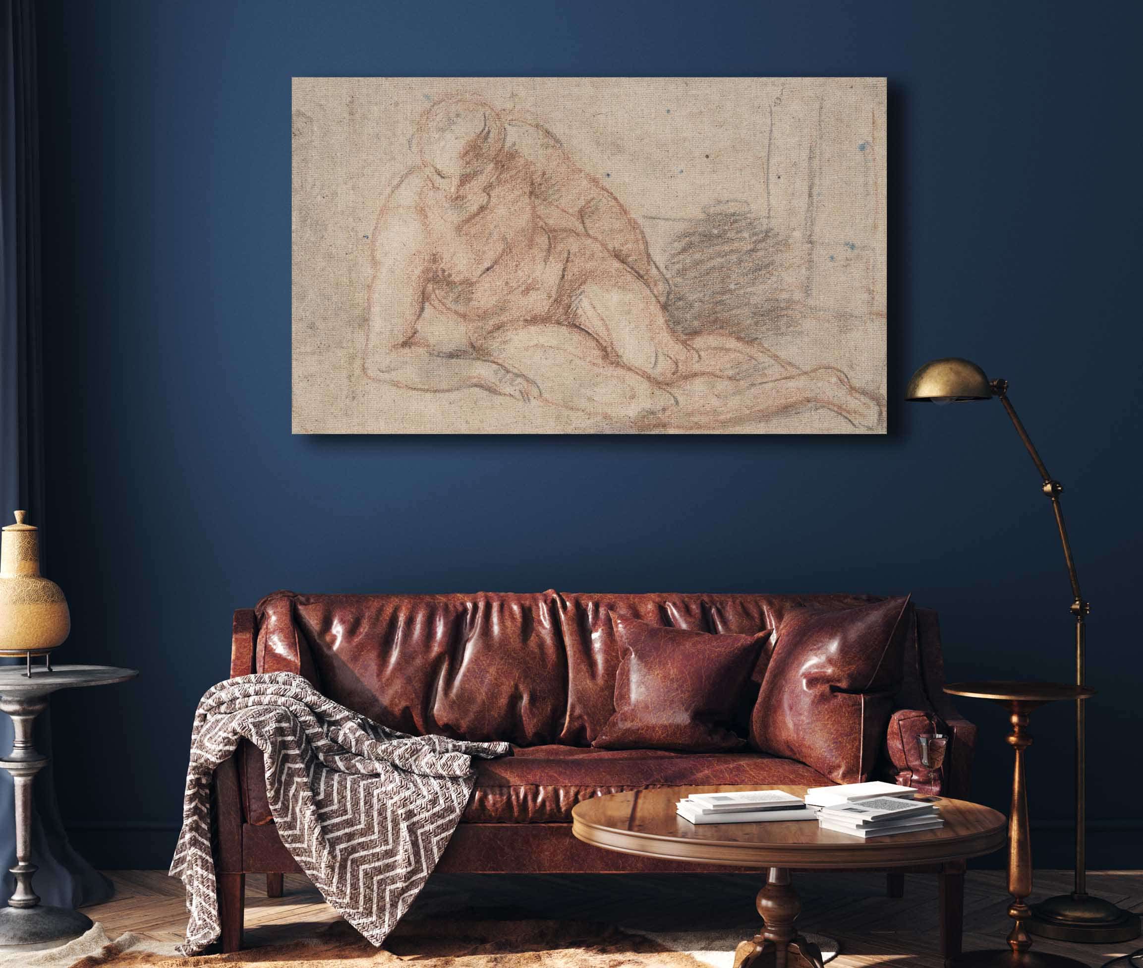 Reclining Nude Figure by Jean Antoine Watteau - Image 4