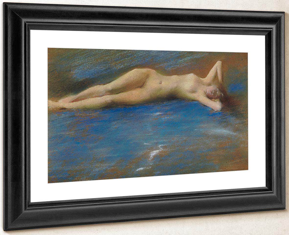 Reclining Nude Figure Of A Girl By Thomas Wilmer Dewing - Image 4