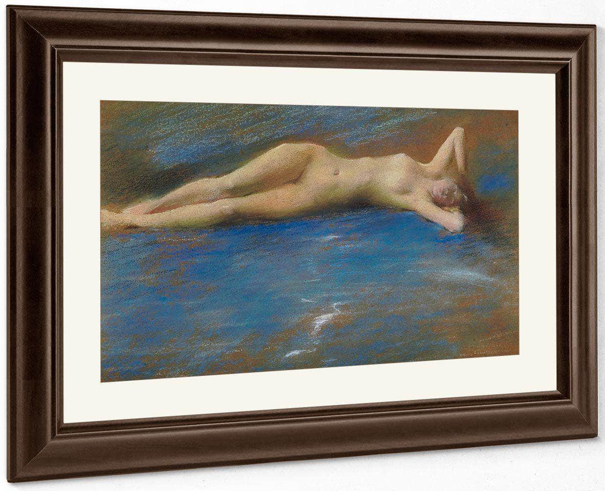 Reclining Nude Figure Of A Girl By Thomas Wilmer Dewing - Image 5