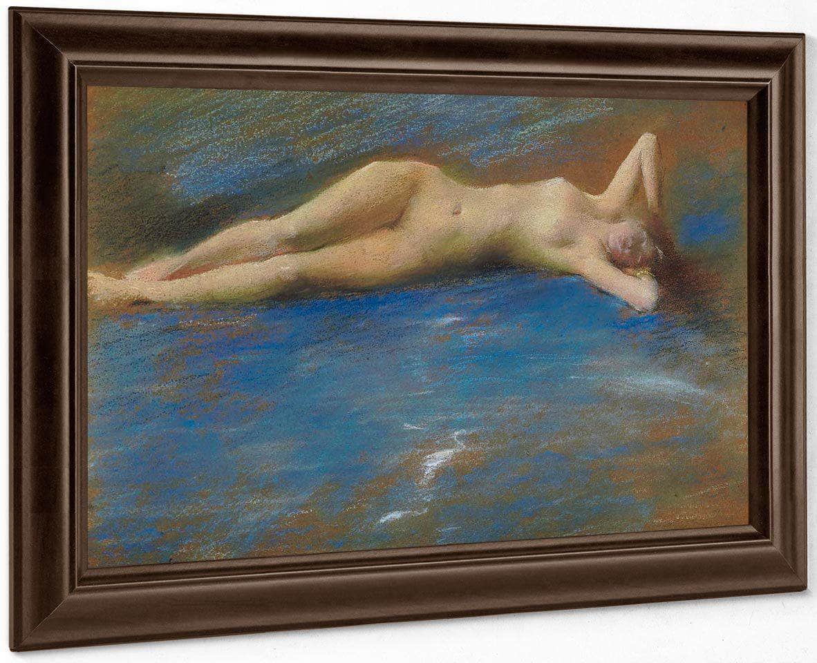 Reclining Nude Figure Of A Girl By Thomas Wilmer Dewing - Image 6