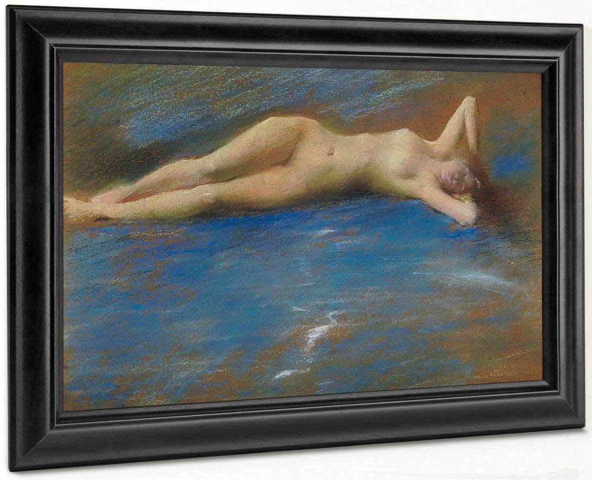 Reclining Nude Figure Of A Girl By Thomas Wilmer Dewing - Image 8
