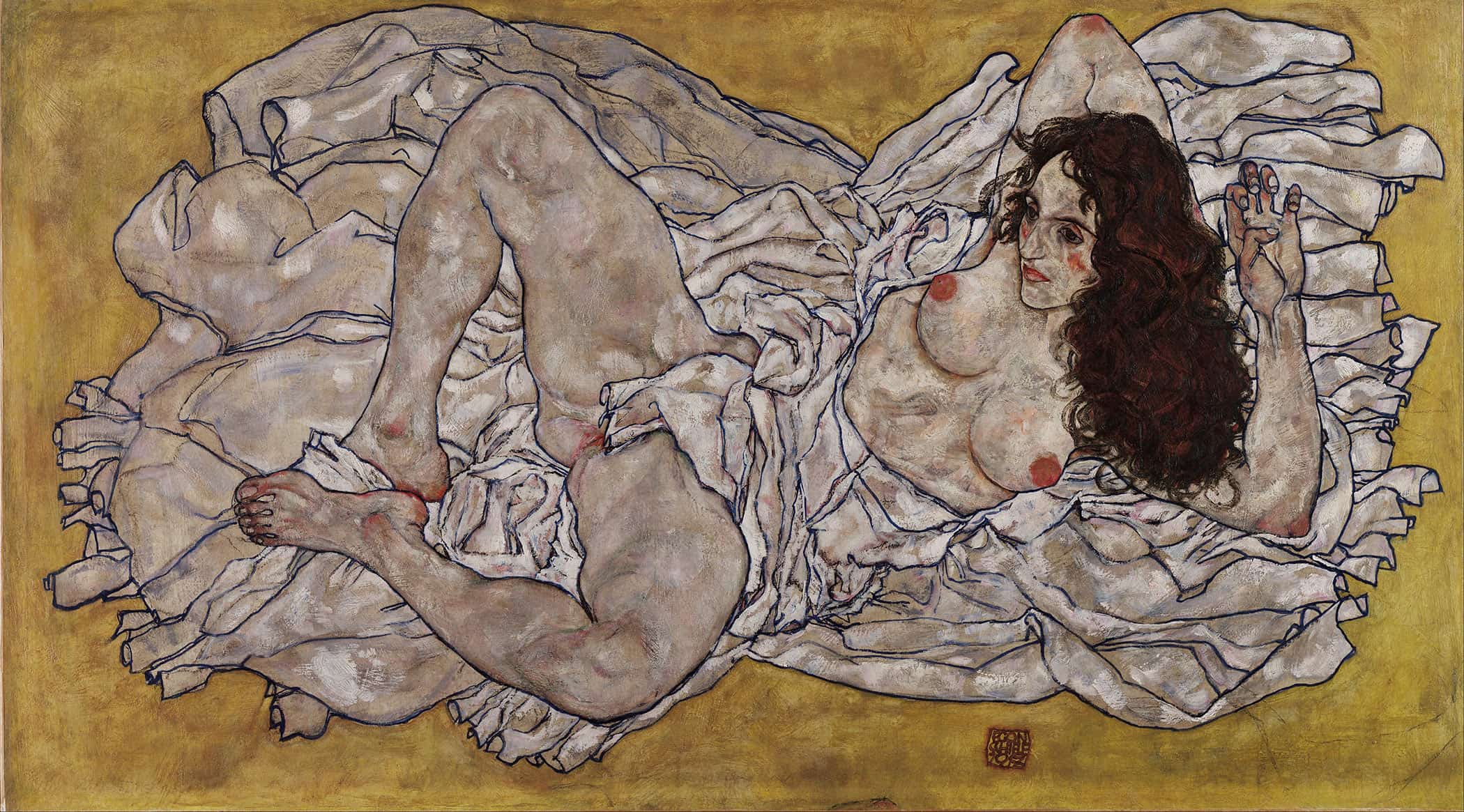 Reclining Woman by Egon Schiele - Image 2