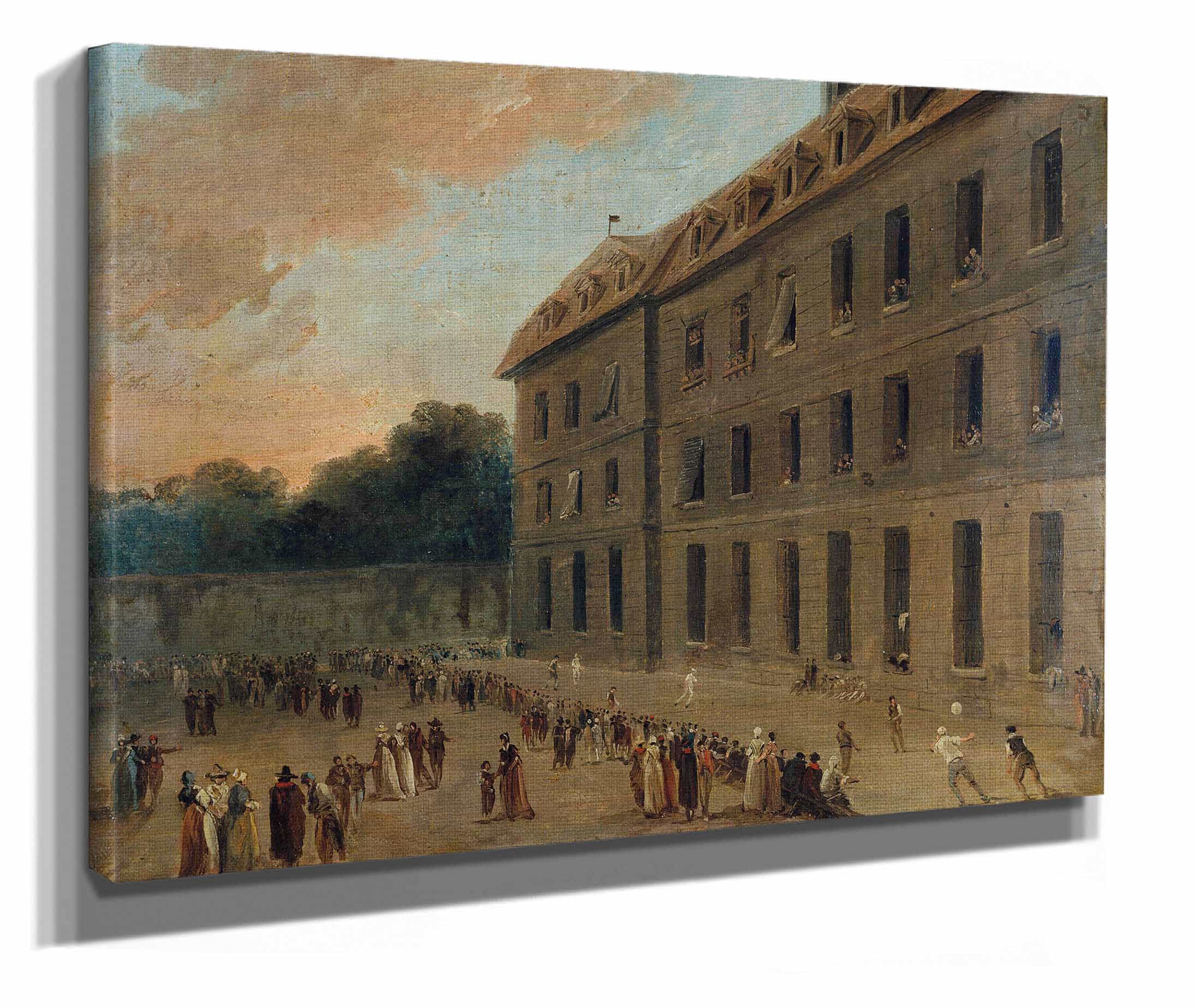 Recreation Des Prisonniers A Saint Lazare La Partie De Ballon by Hubert Robert - Image 3