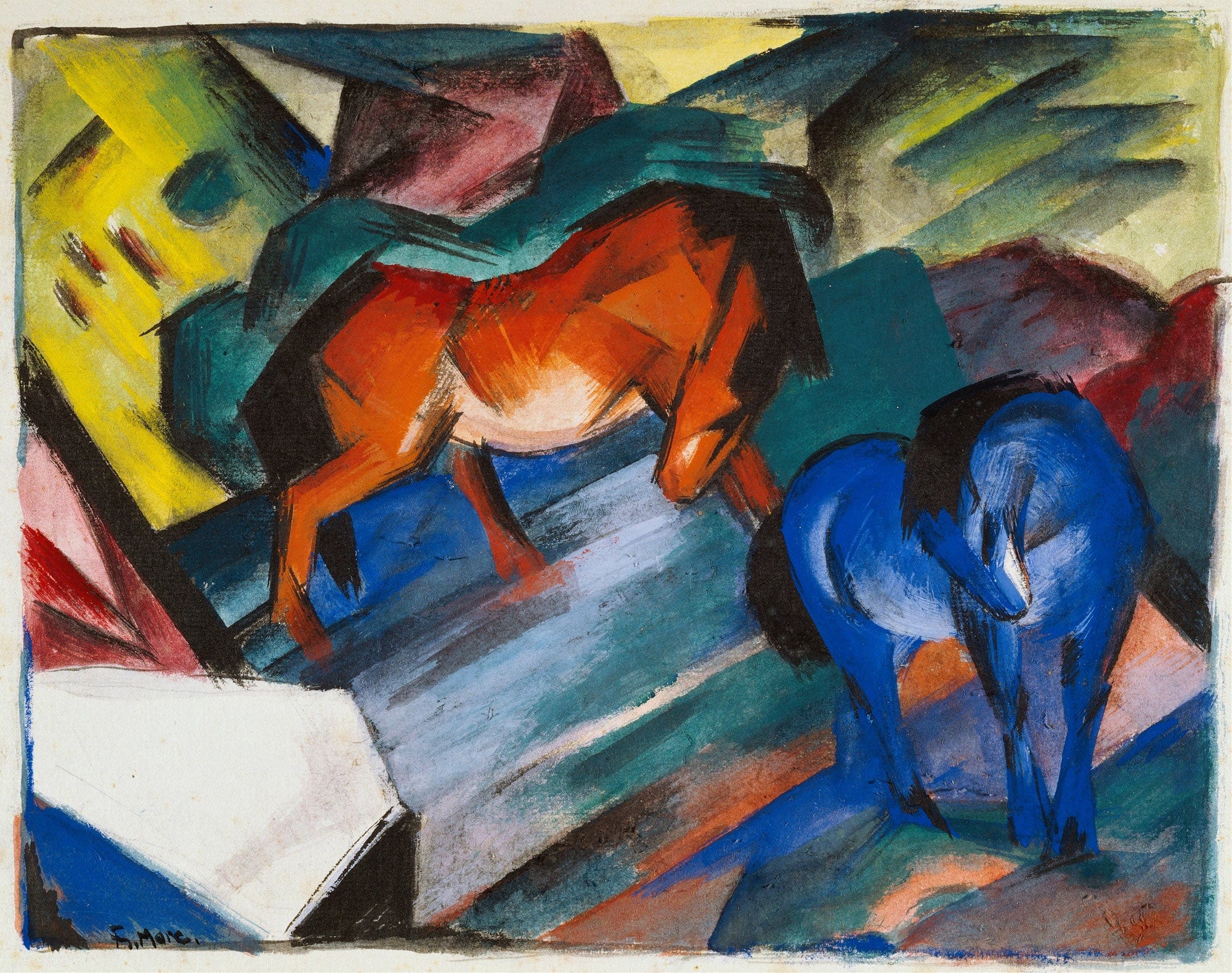 Red And Blue Horse by Franz Marc - Image 2
