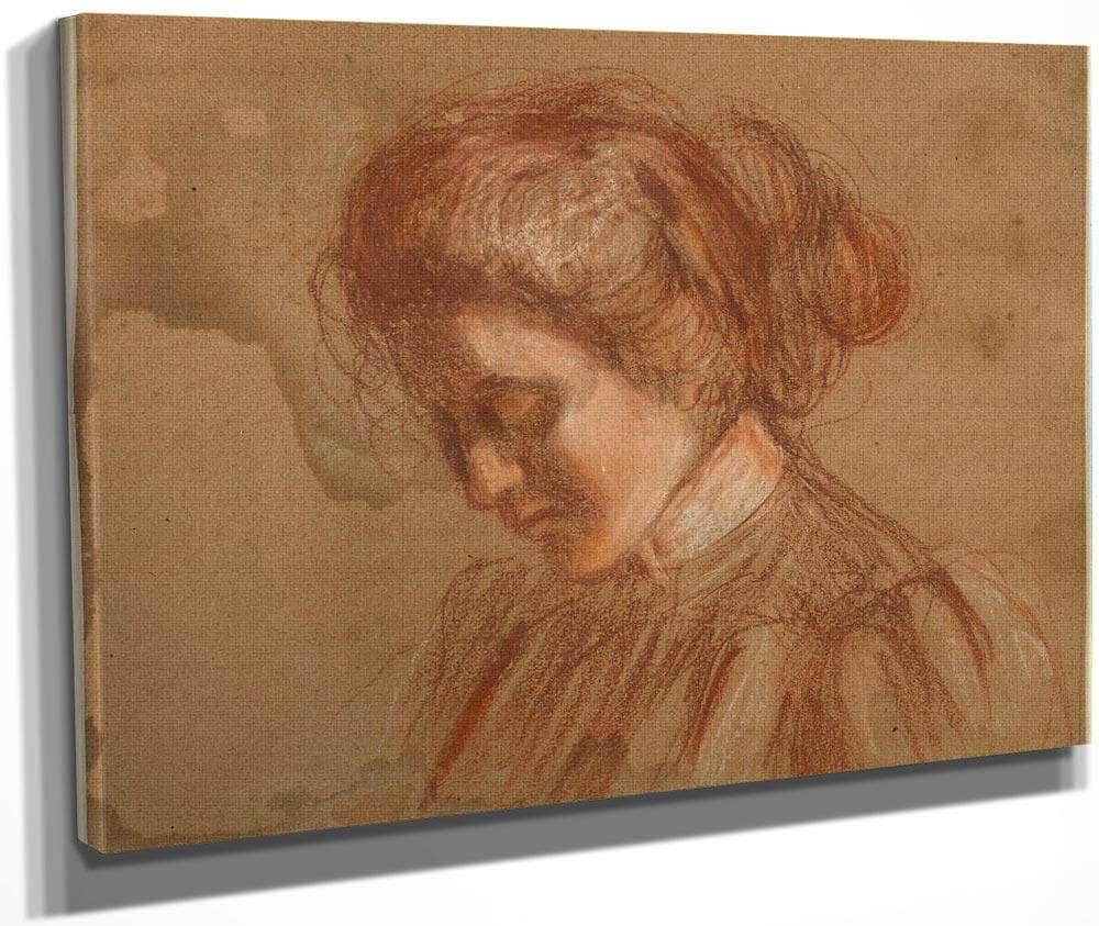 Red Crayon Study By Alice Pike Barney