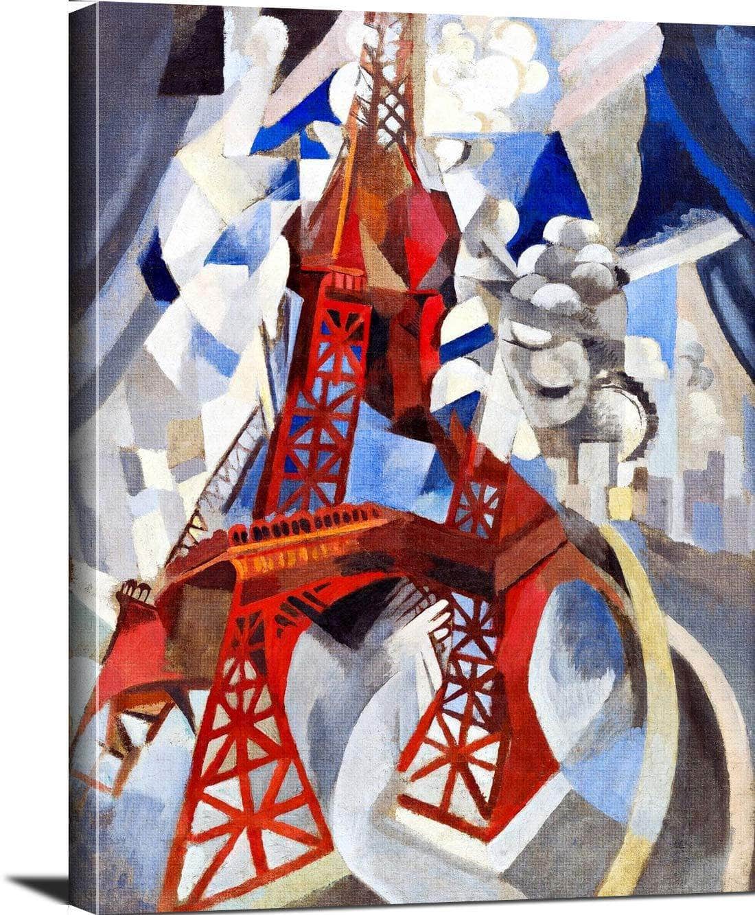 Red Eiffel Tower Painting Robert Delaunay Canvas Art - Image 3