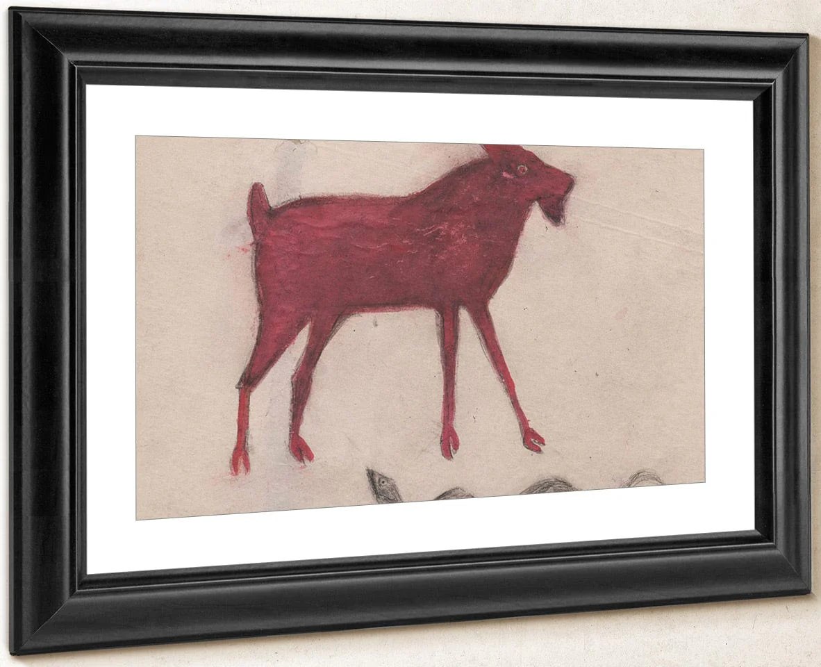 Red Goat With Snake By Bill Traylor - Image 4