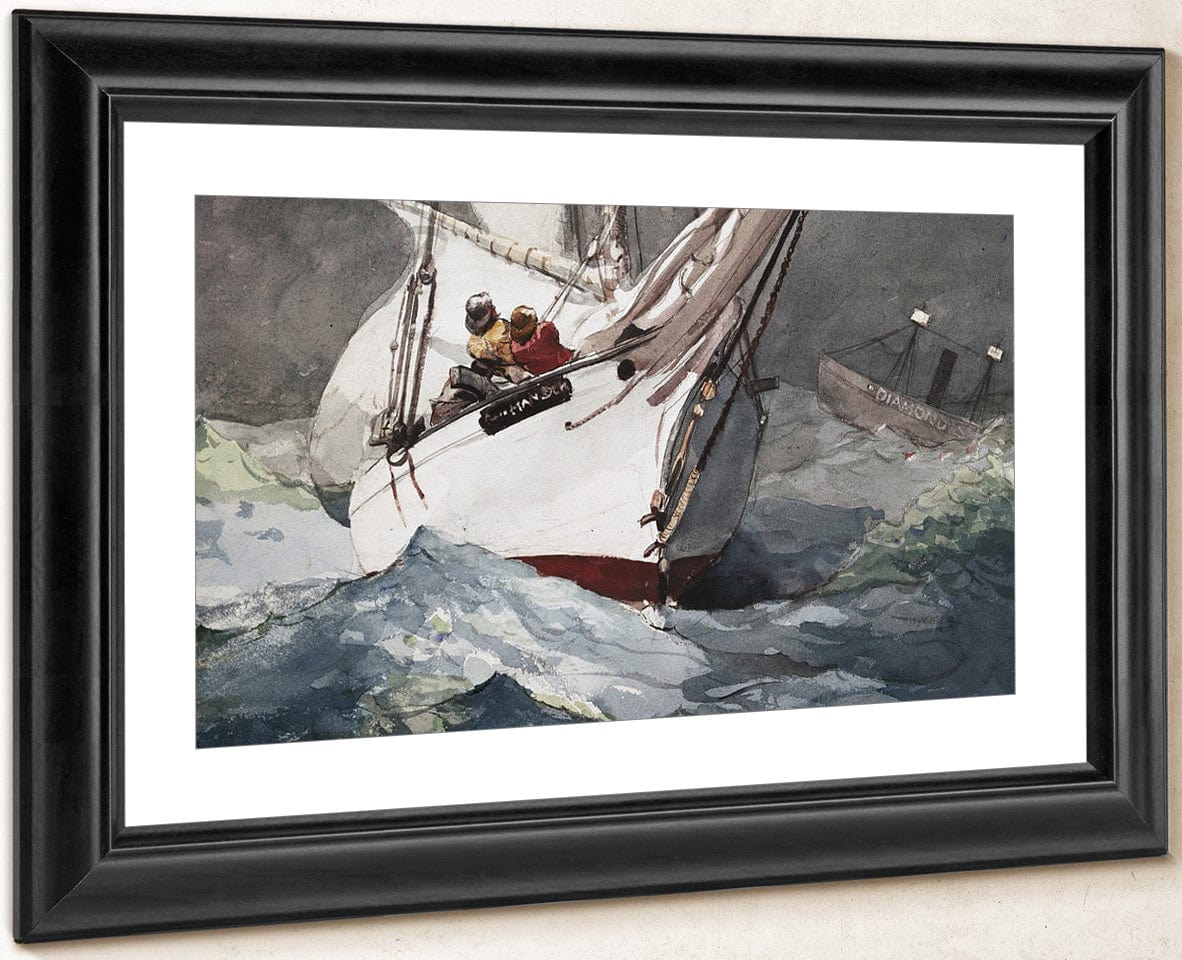 Reefing Sails Around Diamond Shoals, Cape Hatteras By Winslow Homer - Image 2