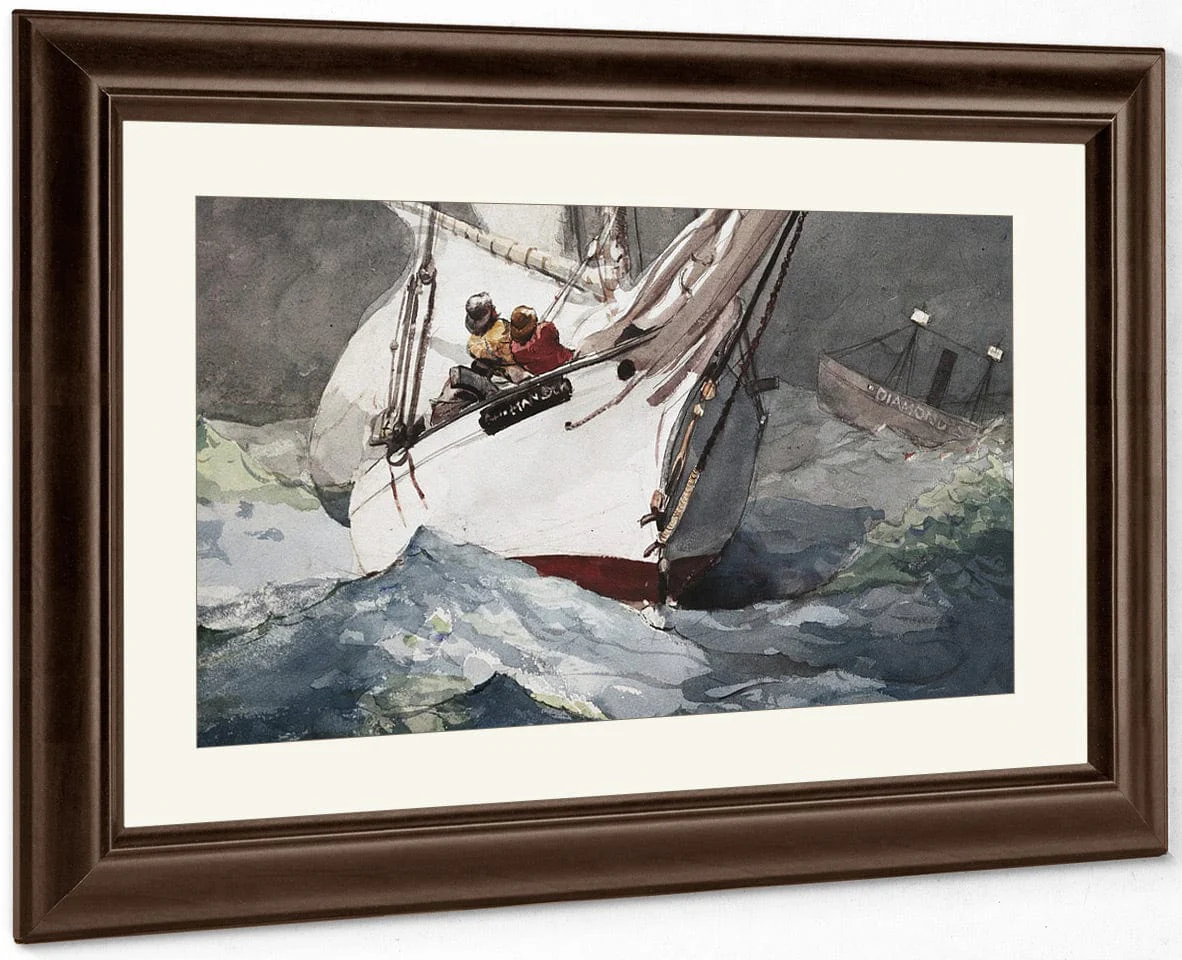 Reefing Sails Around Diamond Shoals, Cape Hatteras By Winslow Homer - Image 3