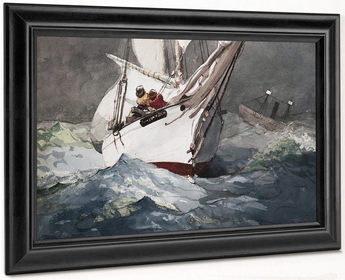 Reefing Sails Around Diamond Shoals, Cape Hatteras By Winslow Homer - Image 6