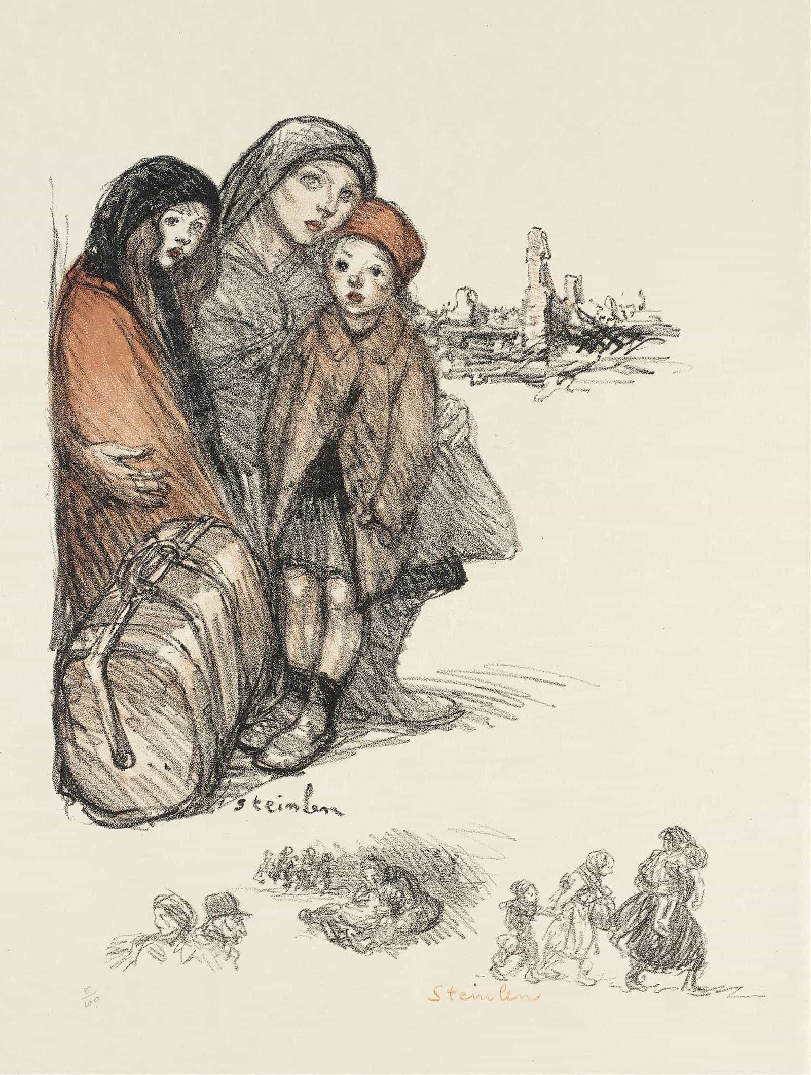 Refugies by Theophile Alexandre Steinlen - Image 2