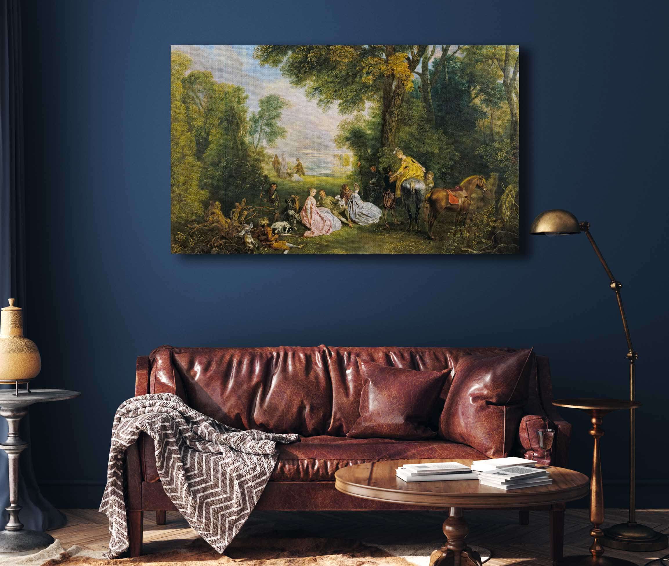 Rendez Vous De Chasse  by Jean Antoine Watteau - Image 4