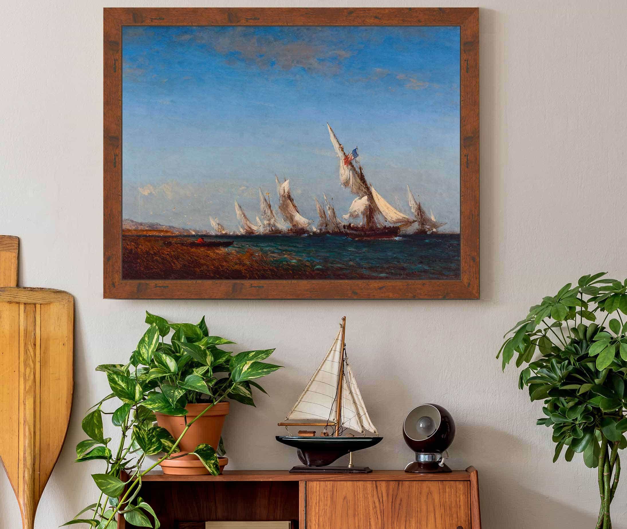 Rentree De Pecheurs A Martigues by Felix Ziem - Image 3