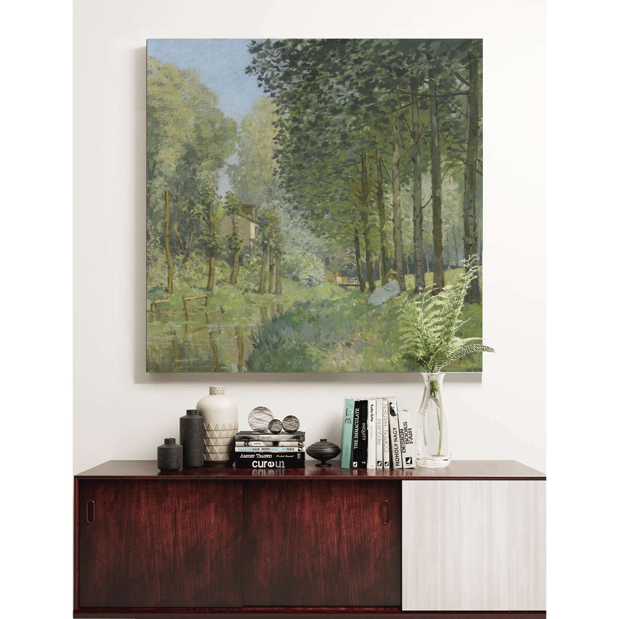 Rest Along The Stream. Edge Of The Wood by Alfred Sisley - Image 5
