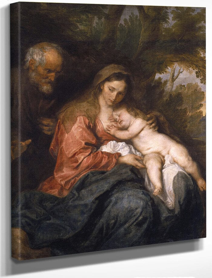 Rest On The Flight Into Egypt By Anthony Van Dyck