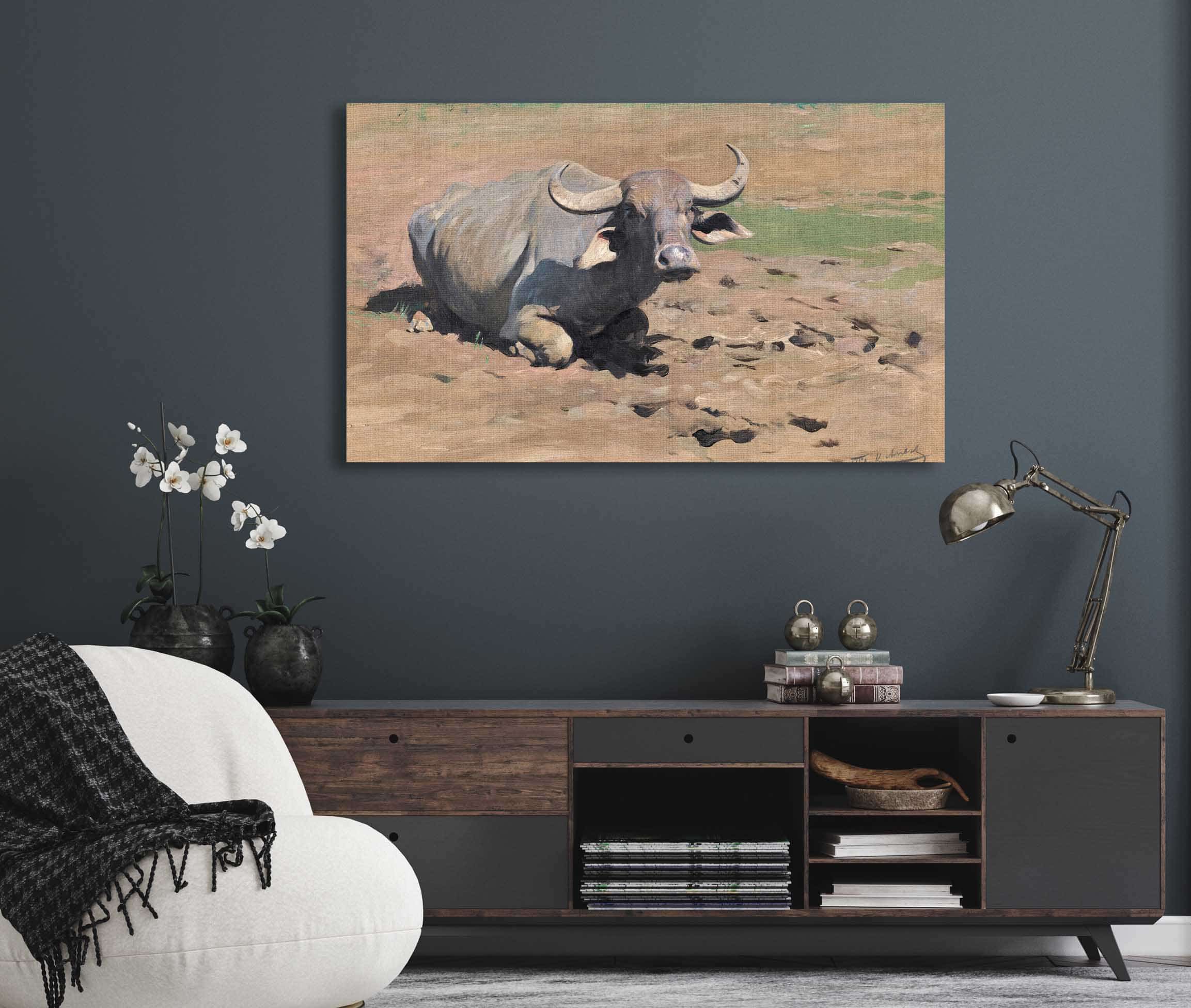 Resting Buffalo by Wilhelm Kuhnert - Image 5