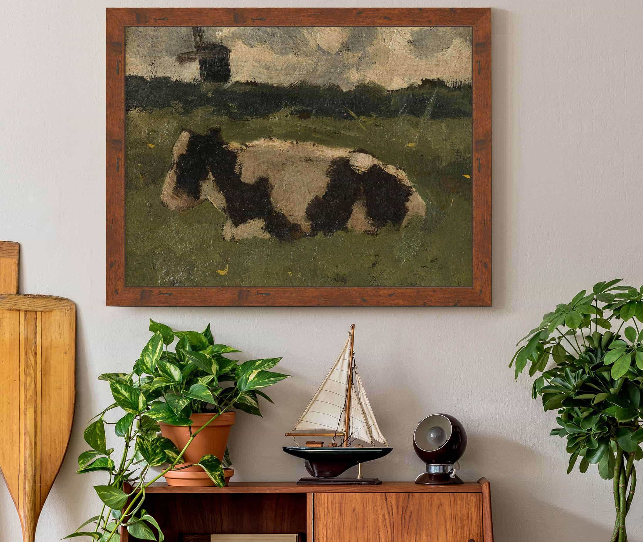 Resting Cow With A Mill by Richard Nicolaus Roland Holst - Image 3