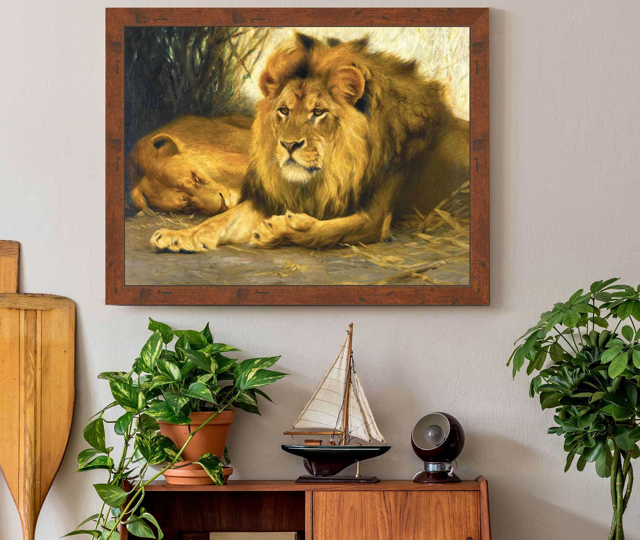 Resting Lions by Wilhelm Kuhnert - Image 3
