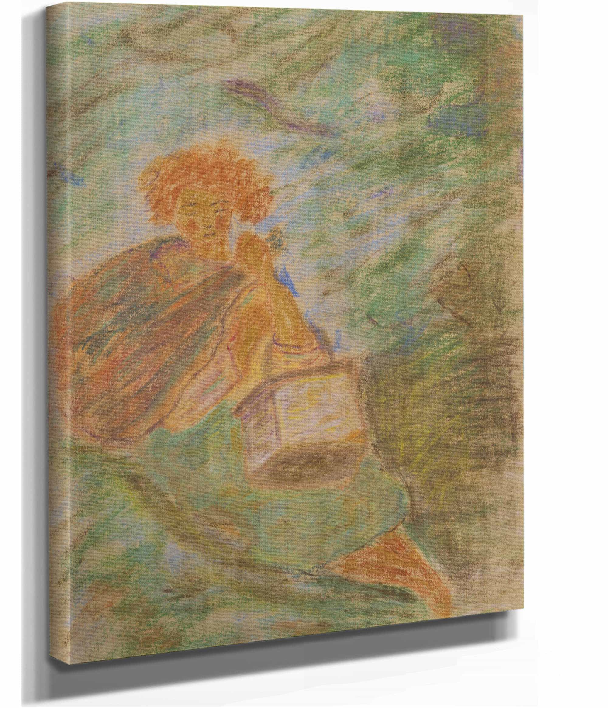 Resting Woman With A Basket by Arnold Peter Weisz Kubincan - Image 2