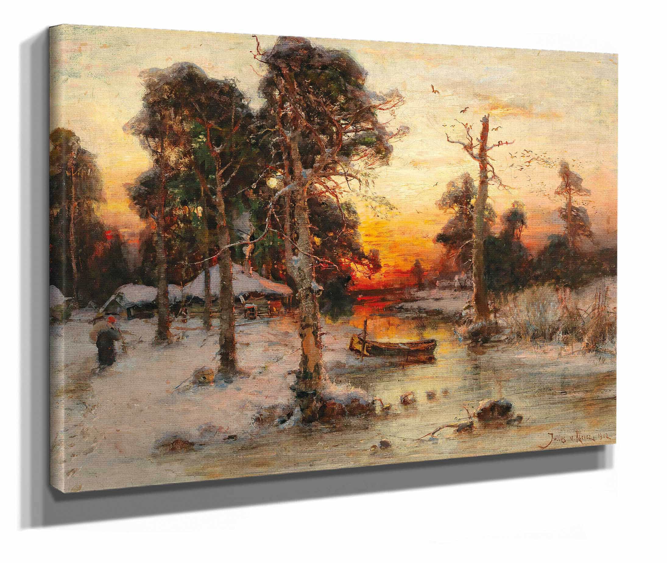 Returning Home At Sunset by Julius Sergius Klever - Image 2