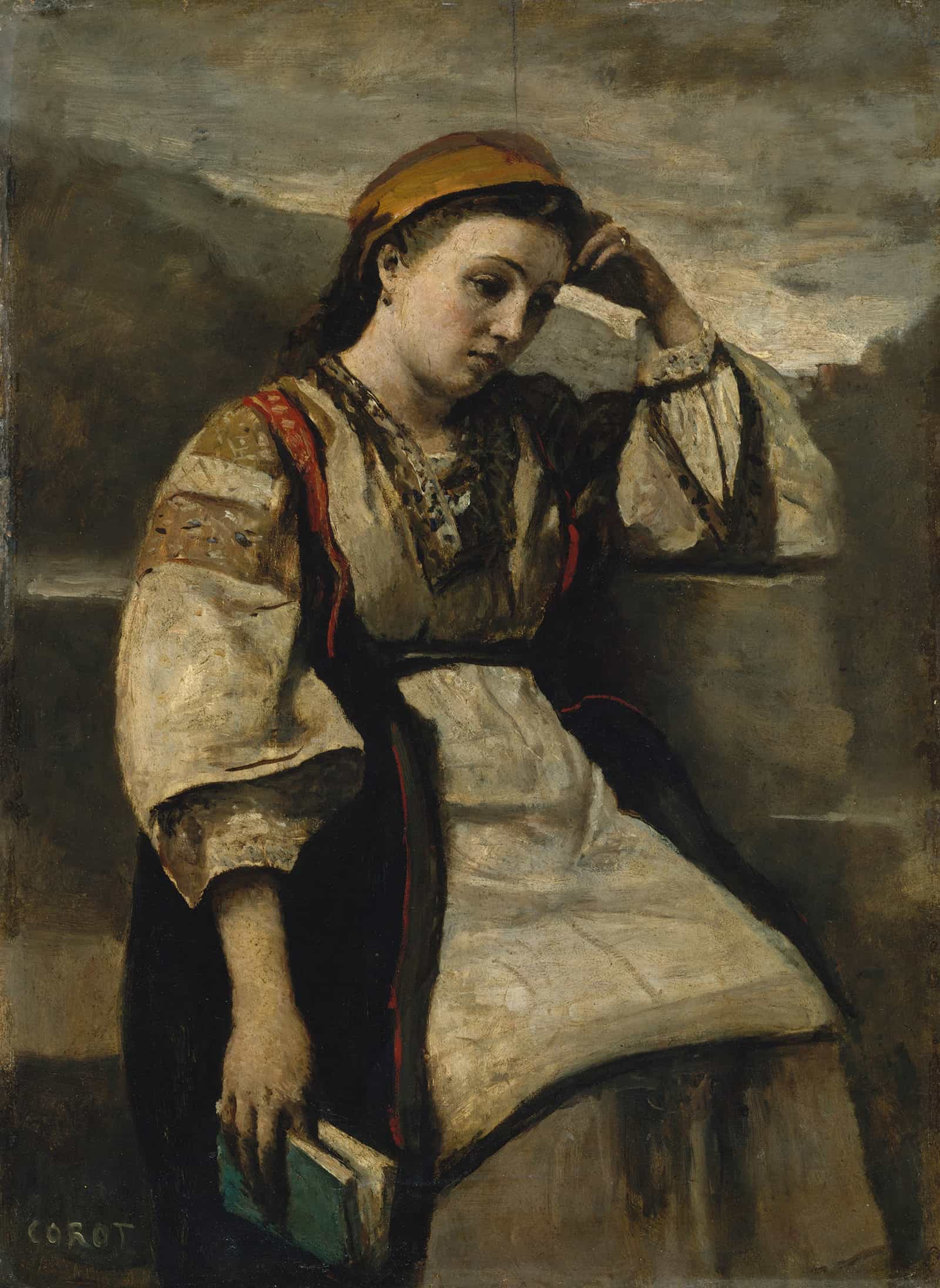Reverie by Jean Baptiste Camille Corot