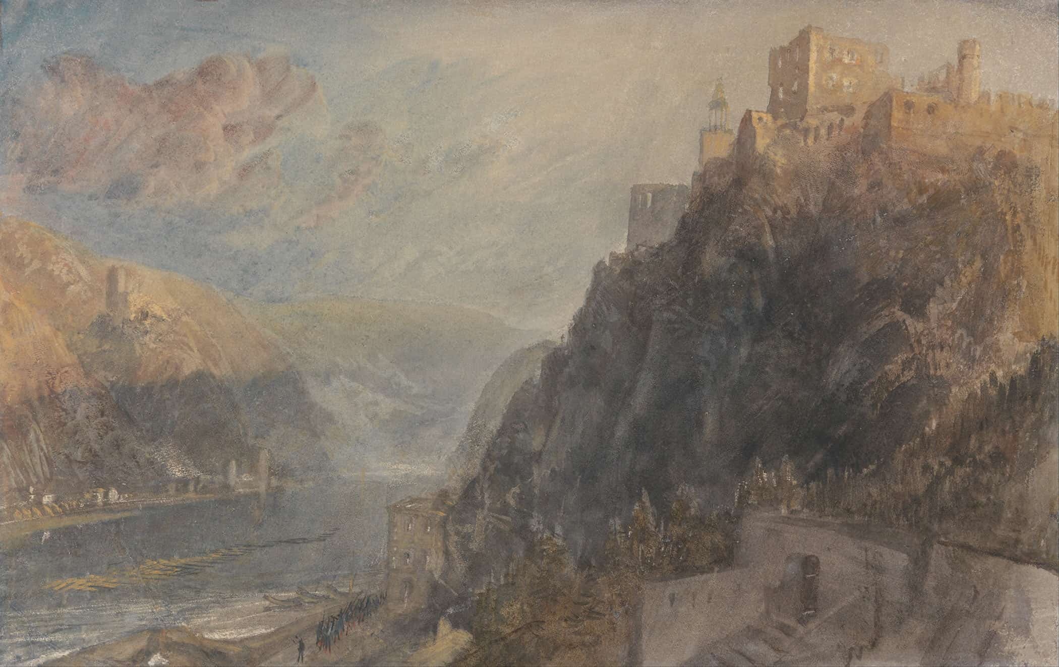 Rheinfels Looking To Katz And Gourhausen by Joseph Mallord William Turner - Image 2