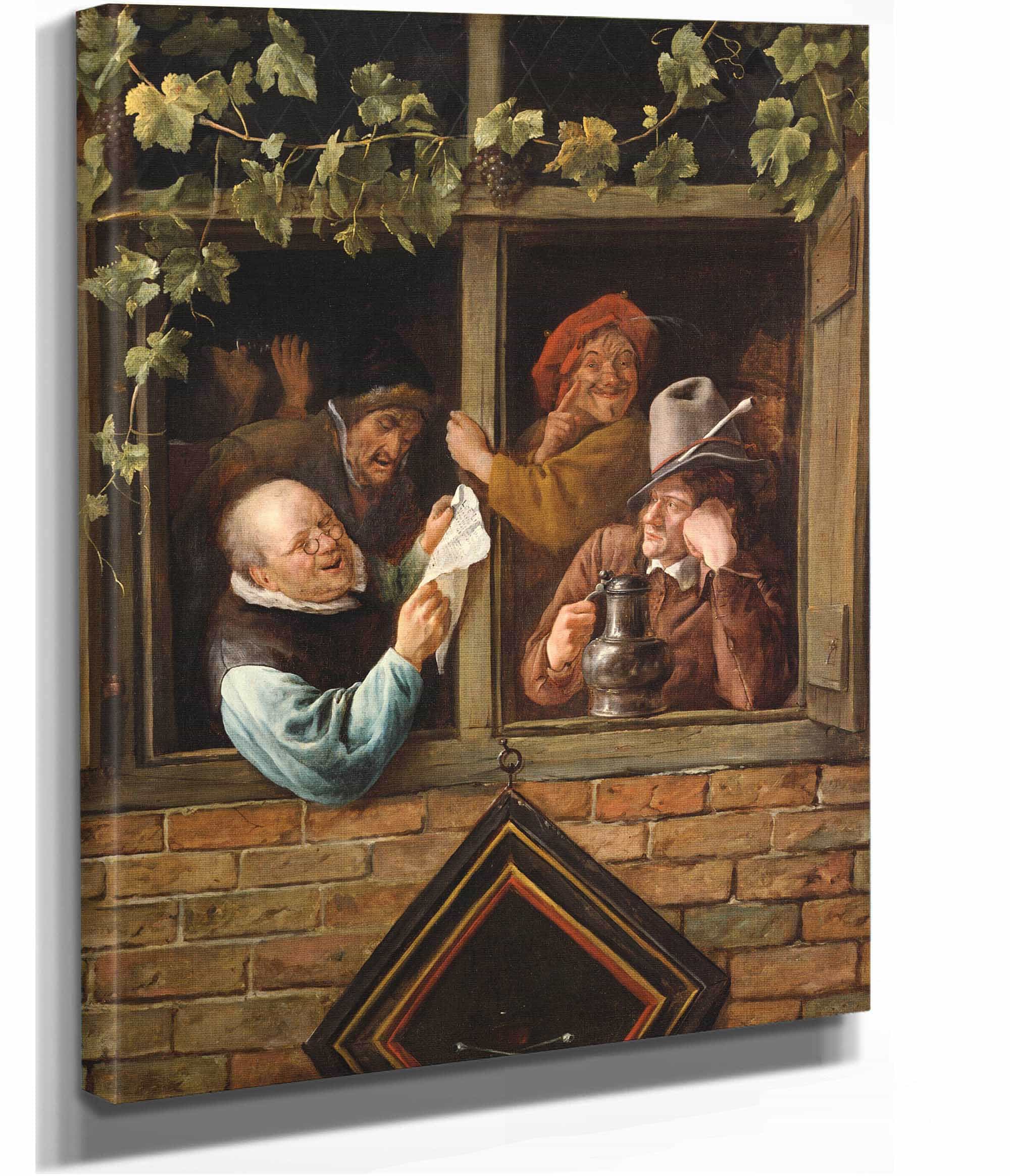 Rhetoricians At A Window by Jan Steen - Image 2