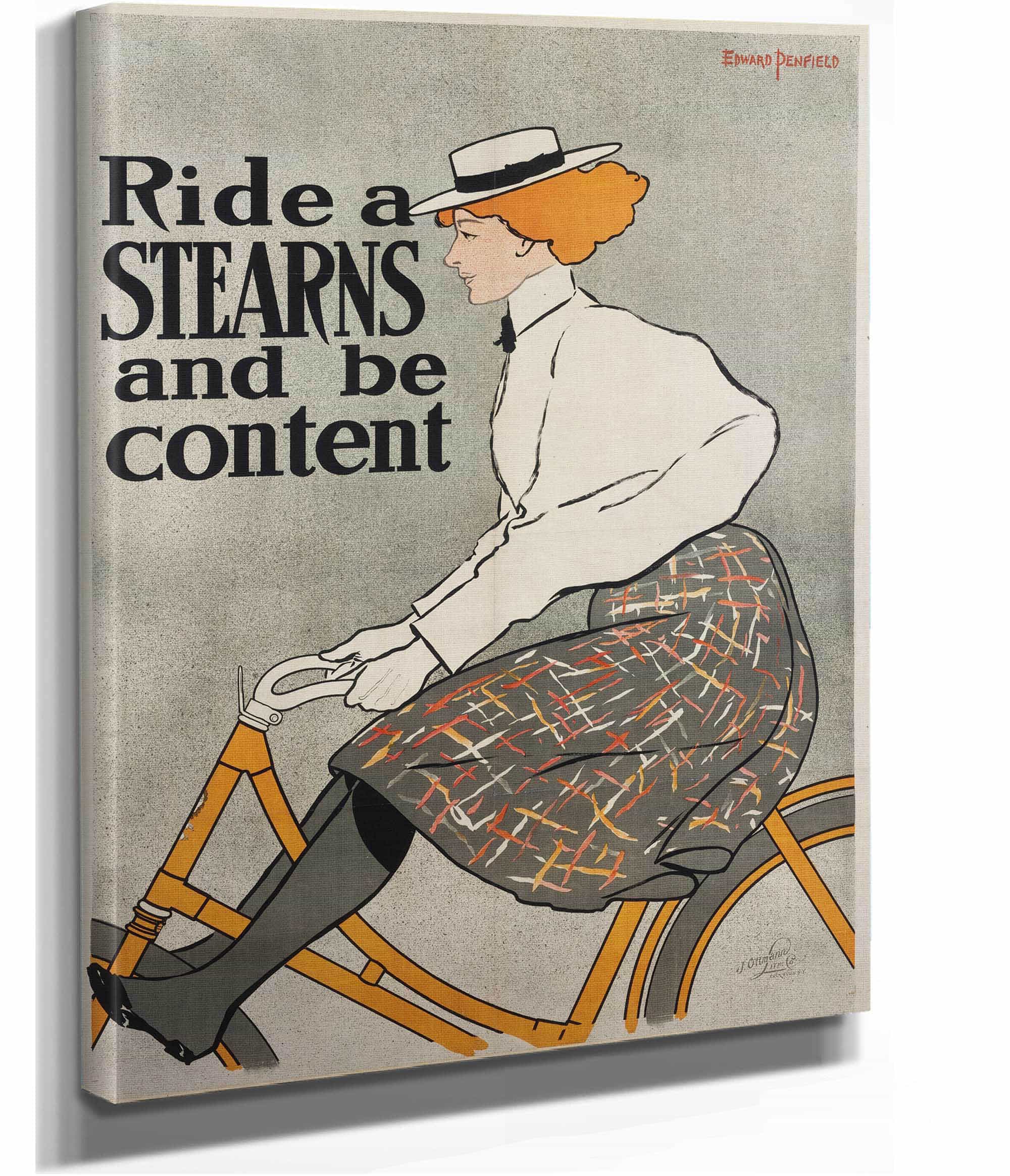 Ride A Stearn And Be Content by Edward Penfield - Image 2
