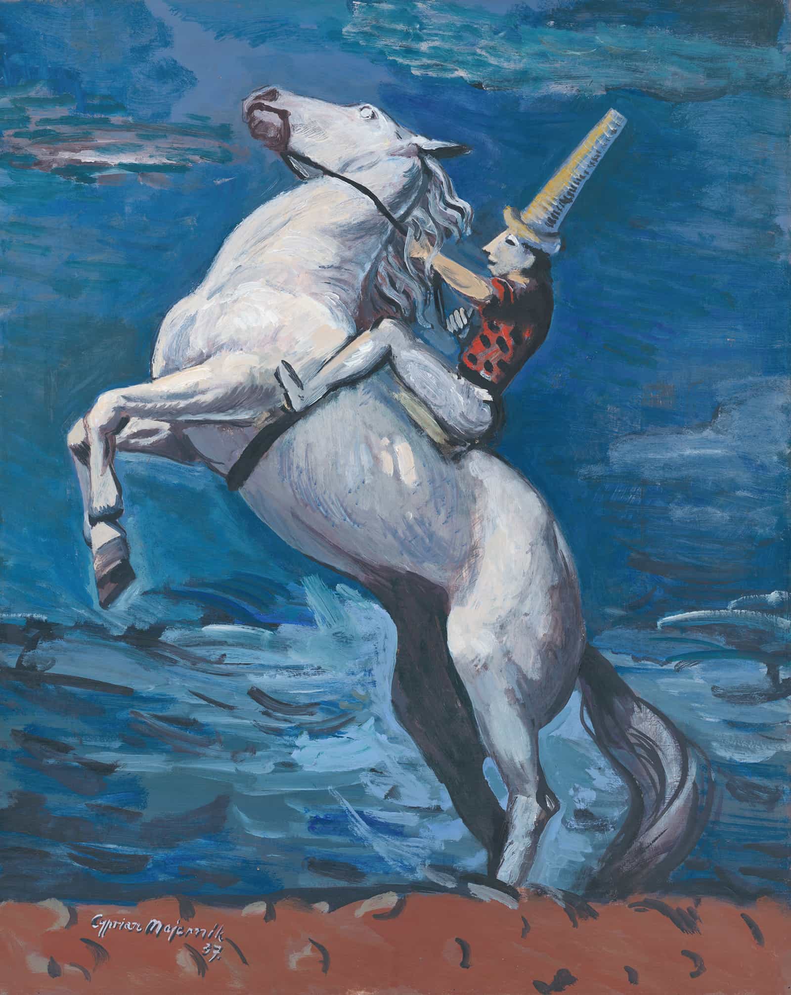 Rider By Seashore by Cyprian Majernik