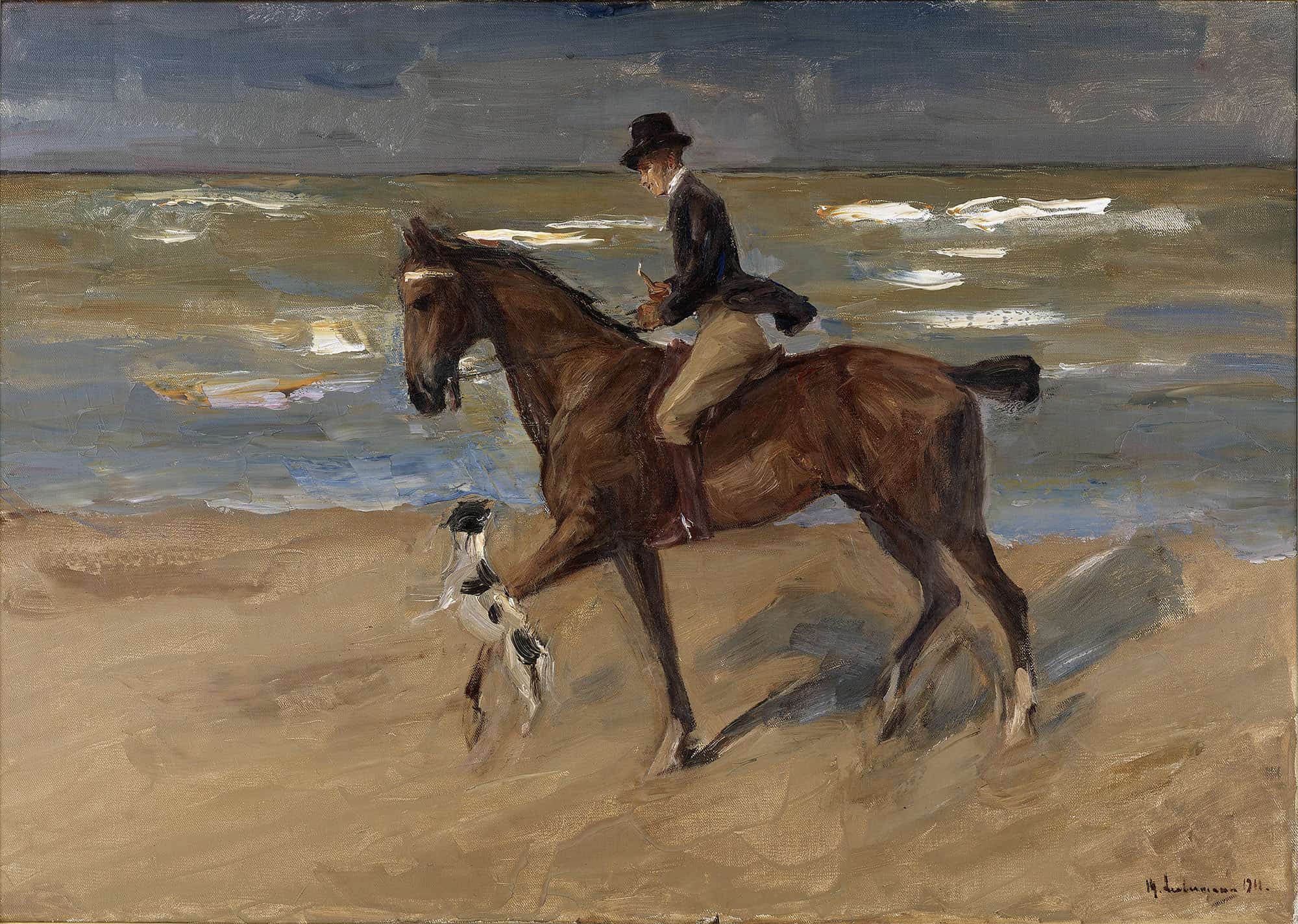 Rider On The Beach by Max Liebermann