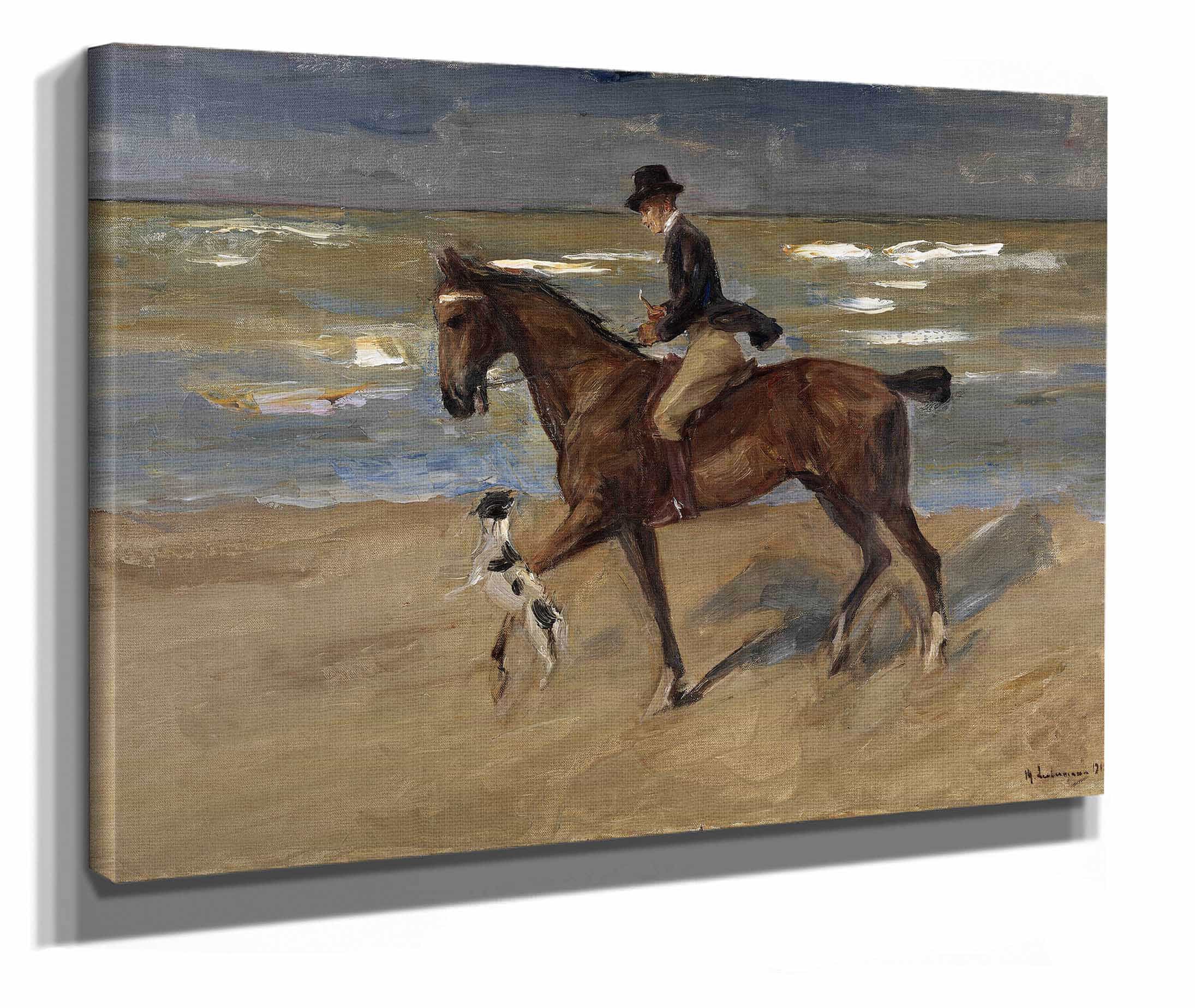 Rider On The Beach by Max Liebermann - Image 2