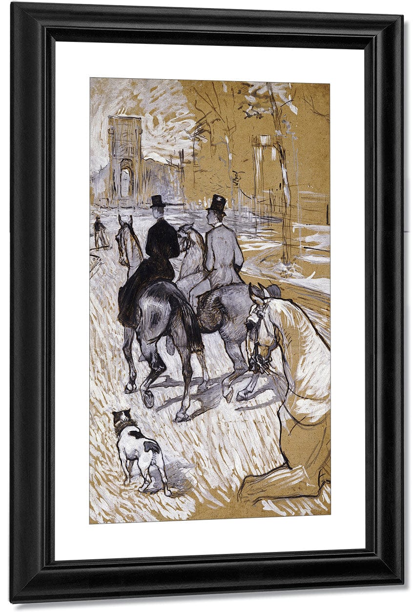 Riders On The Way To The Bois Du Bolougne By Henri Marie Raymond De Toulouse Lautrec Monfa - Image 3