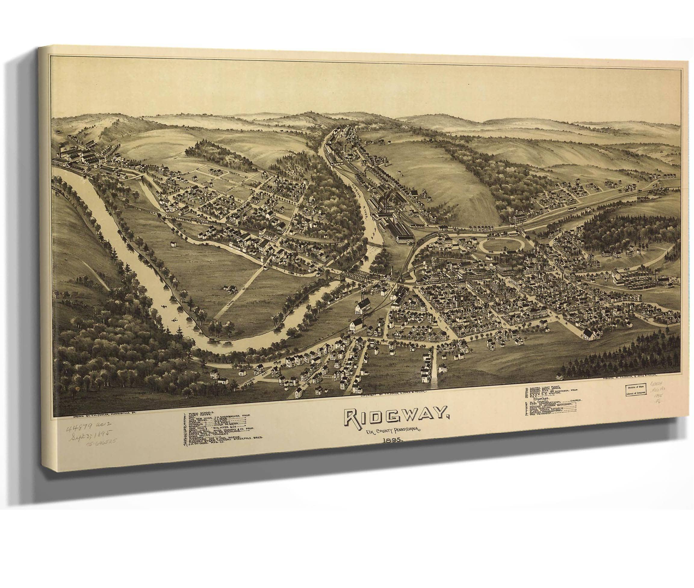 Ridgway Elk County Pennsylvania 1895 State Of Pennsylvania