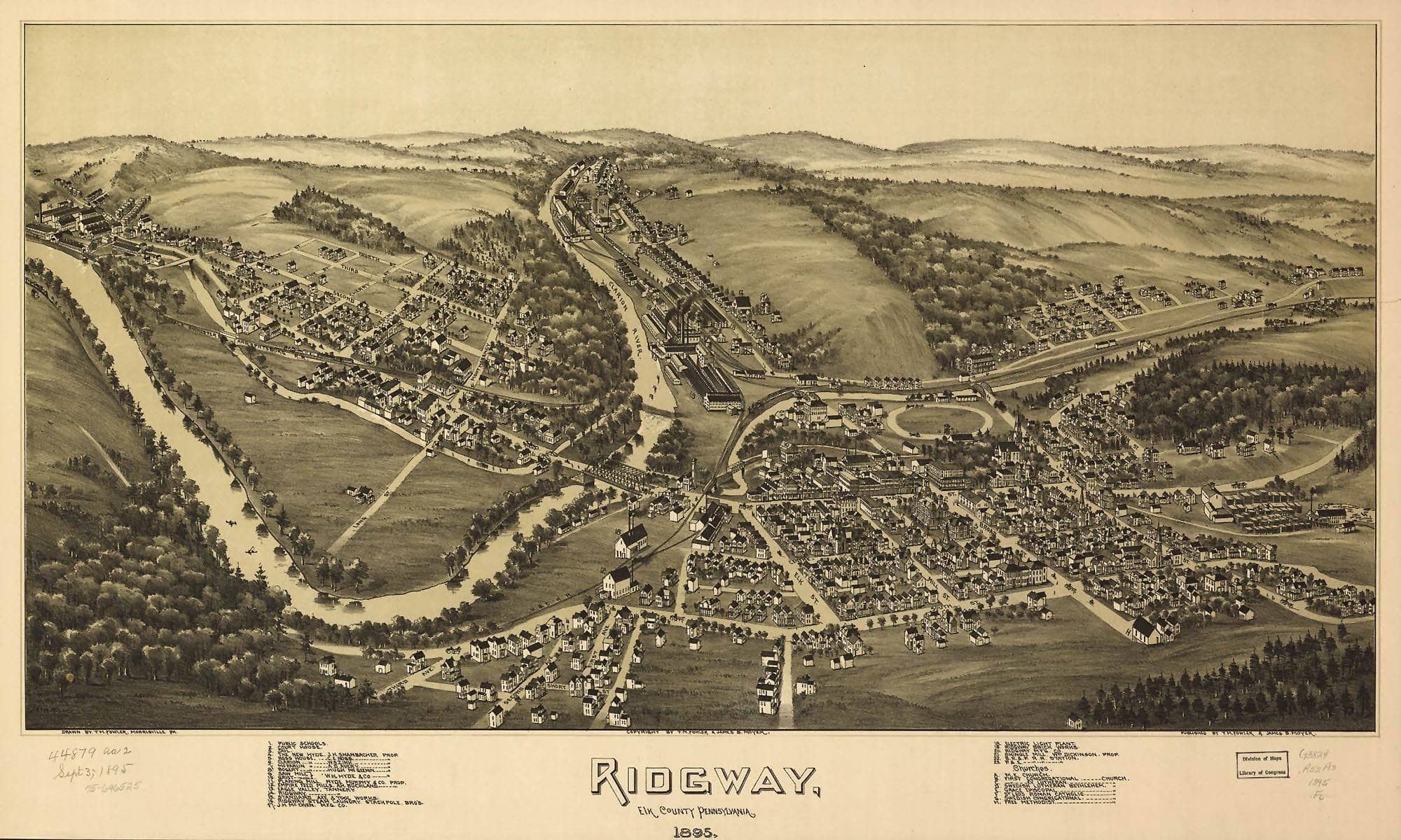 Ridgway Elk County Pennsylvania 1895 State Of Pennsylvania - Image 7