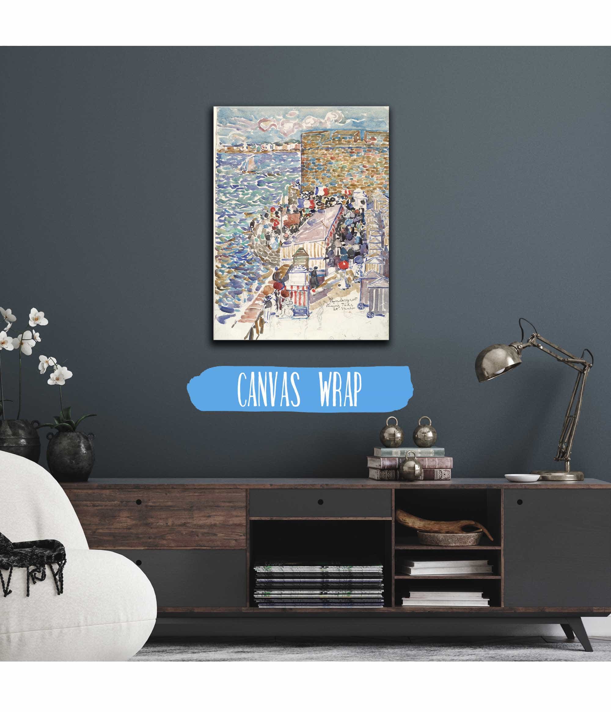 Rising Tide St Malo by Maurice Prendergast - Image 3