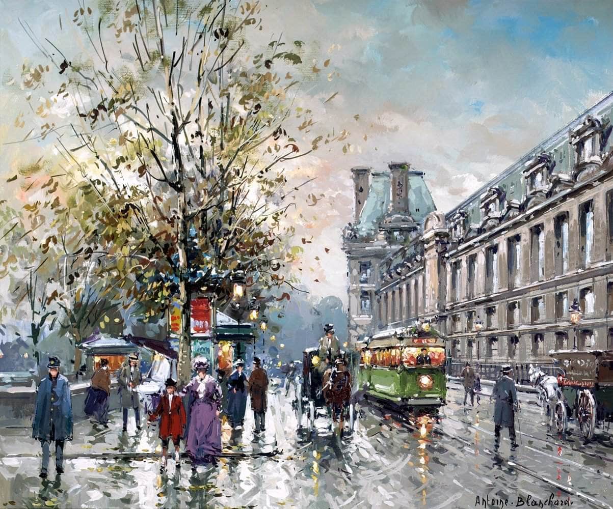 Rive Gauche Painting Antoine Blanchard Canvas Art - Image 5