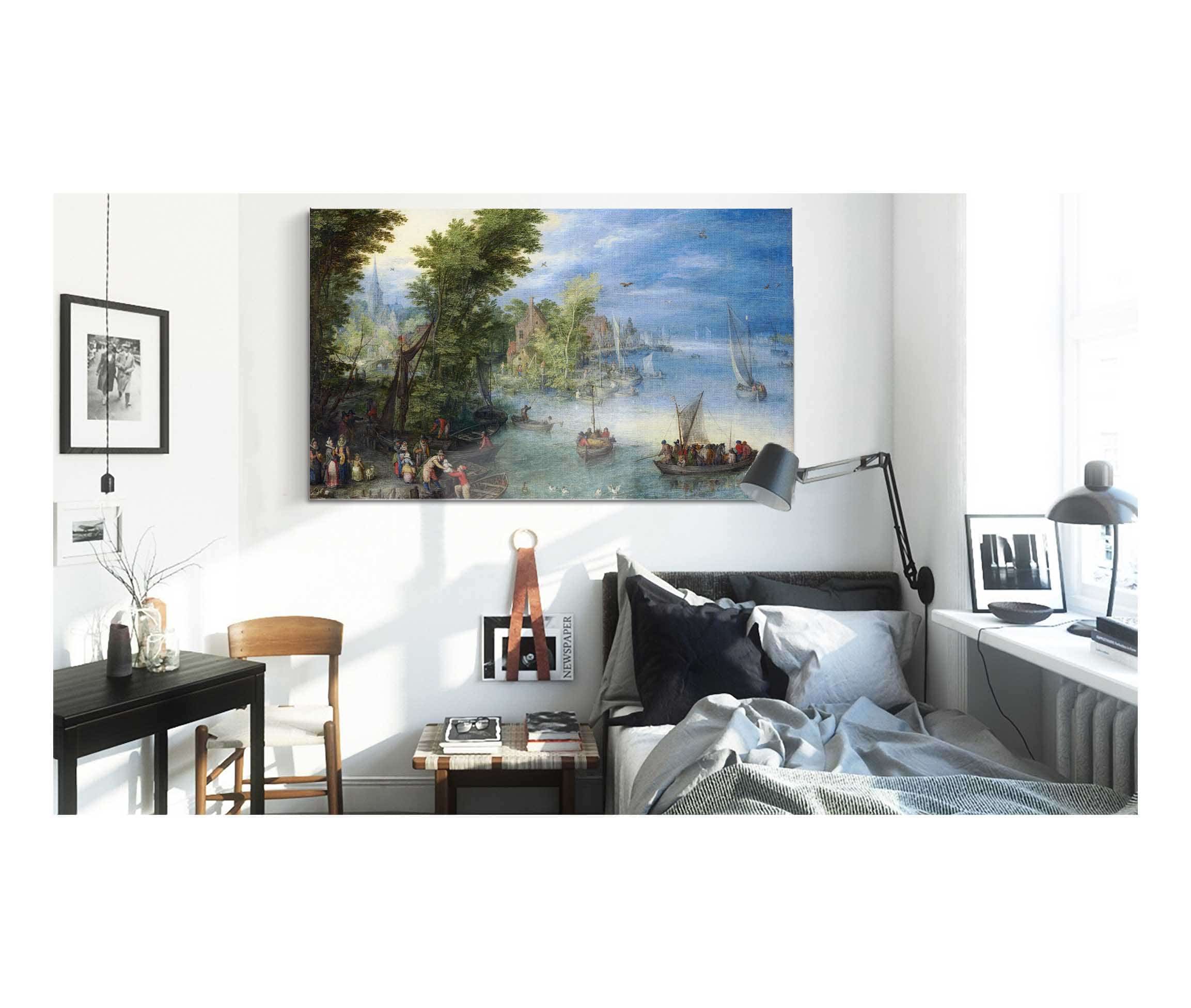 River Landscape by Jan Brueghel The Elder - Image 3