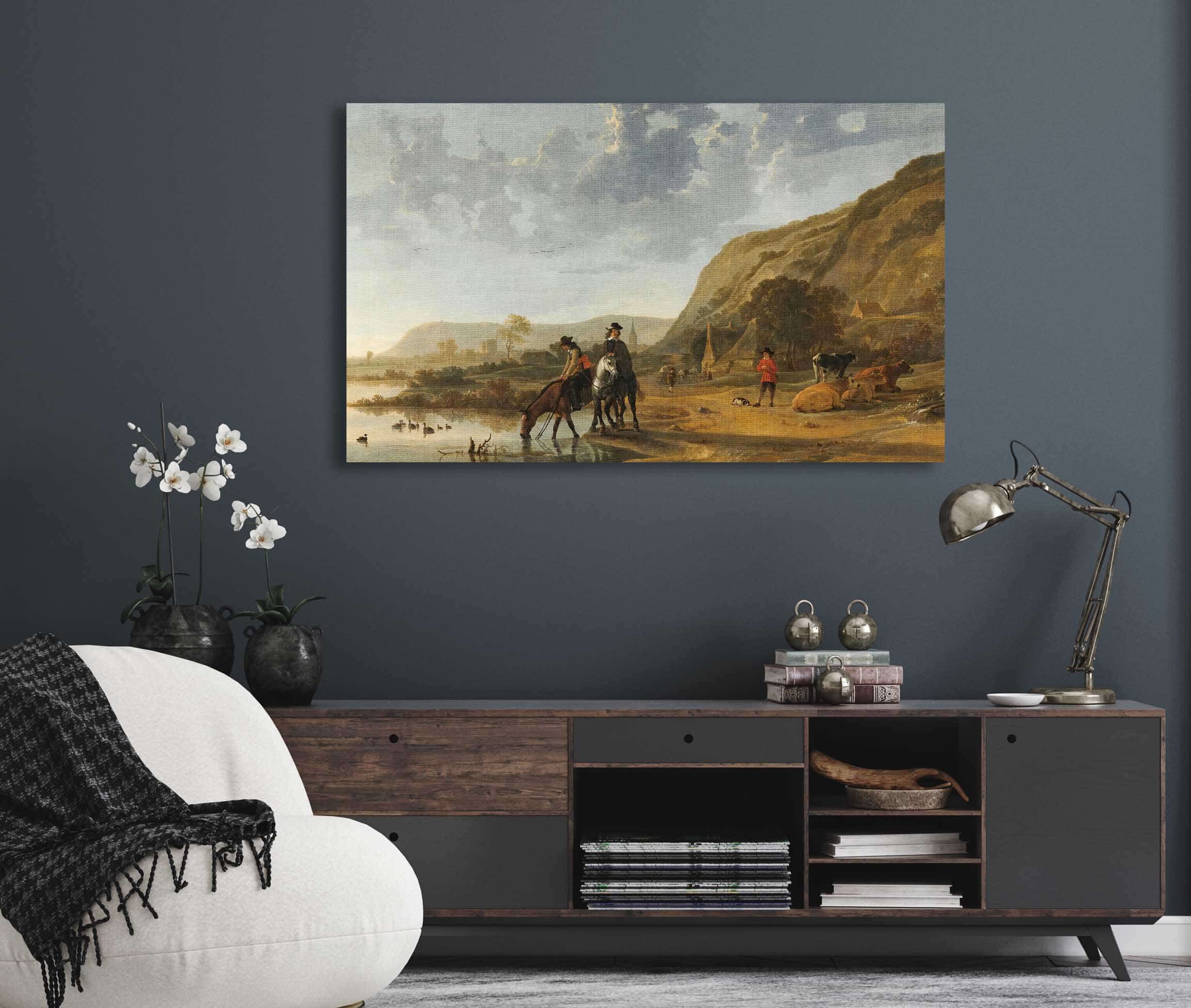 River Landscape With Riders By Aelbert Cuyp - Image 5