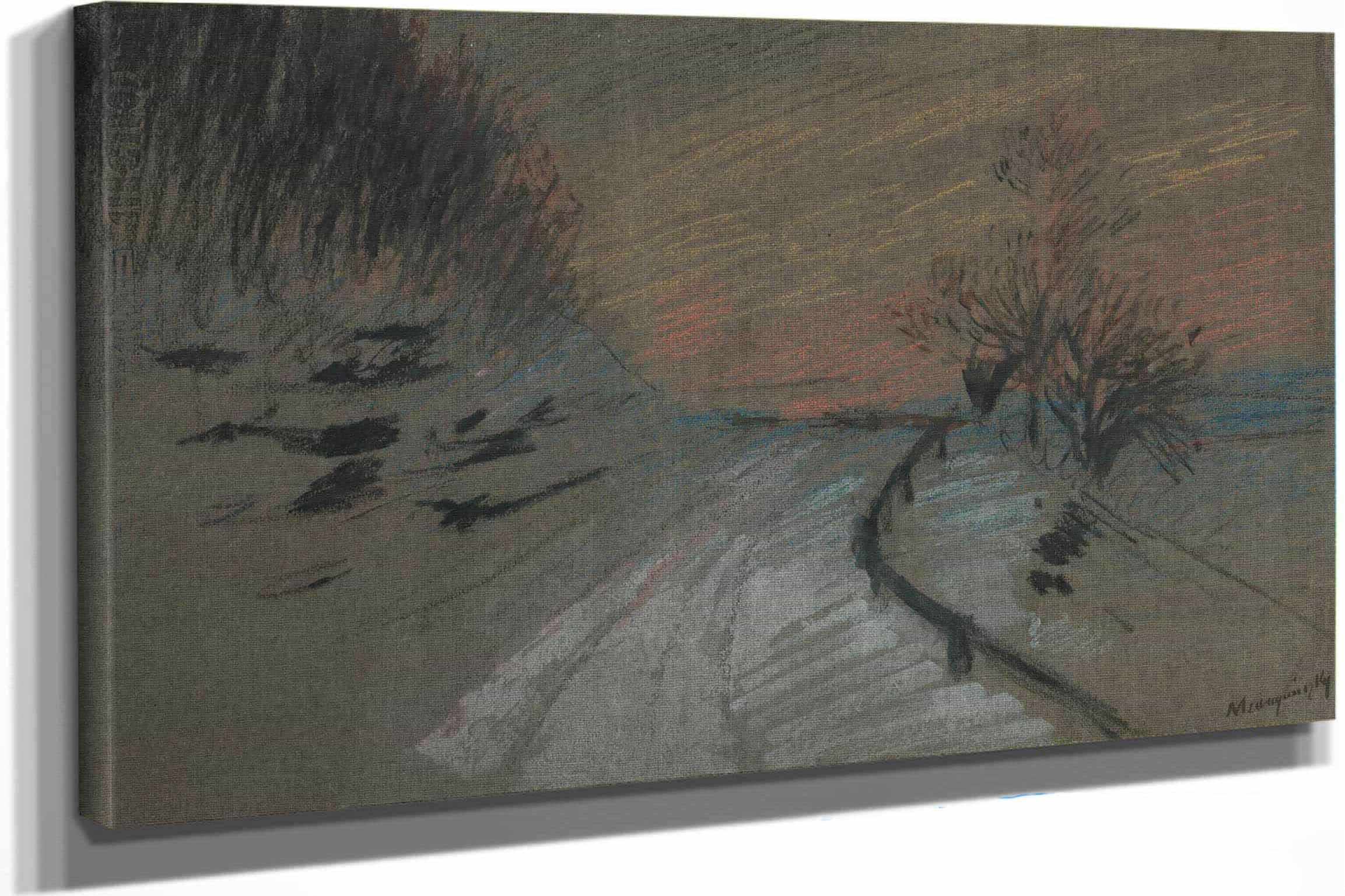 Road In Winter by Ladislav Mednyanszky