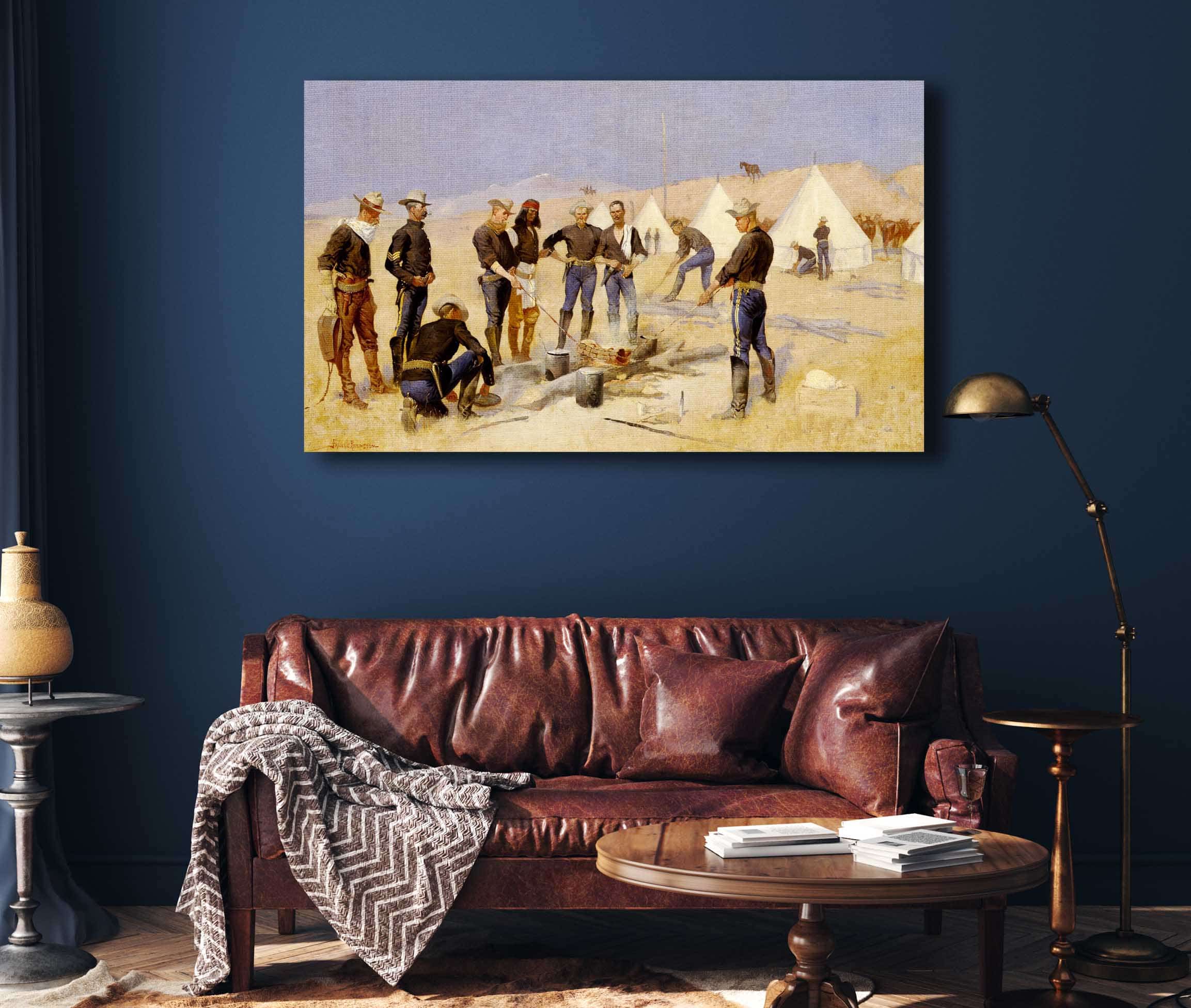 Roasting The Christmas Beef In A Cavalry Camp by Frederic Remington - Image 4