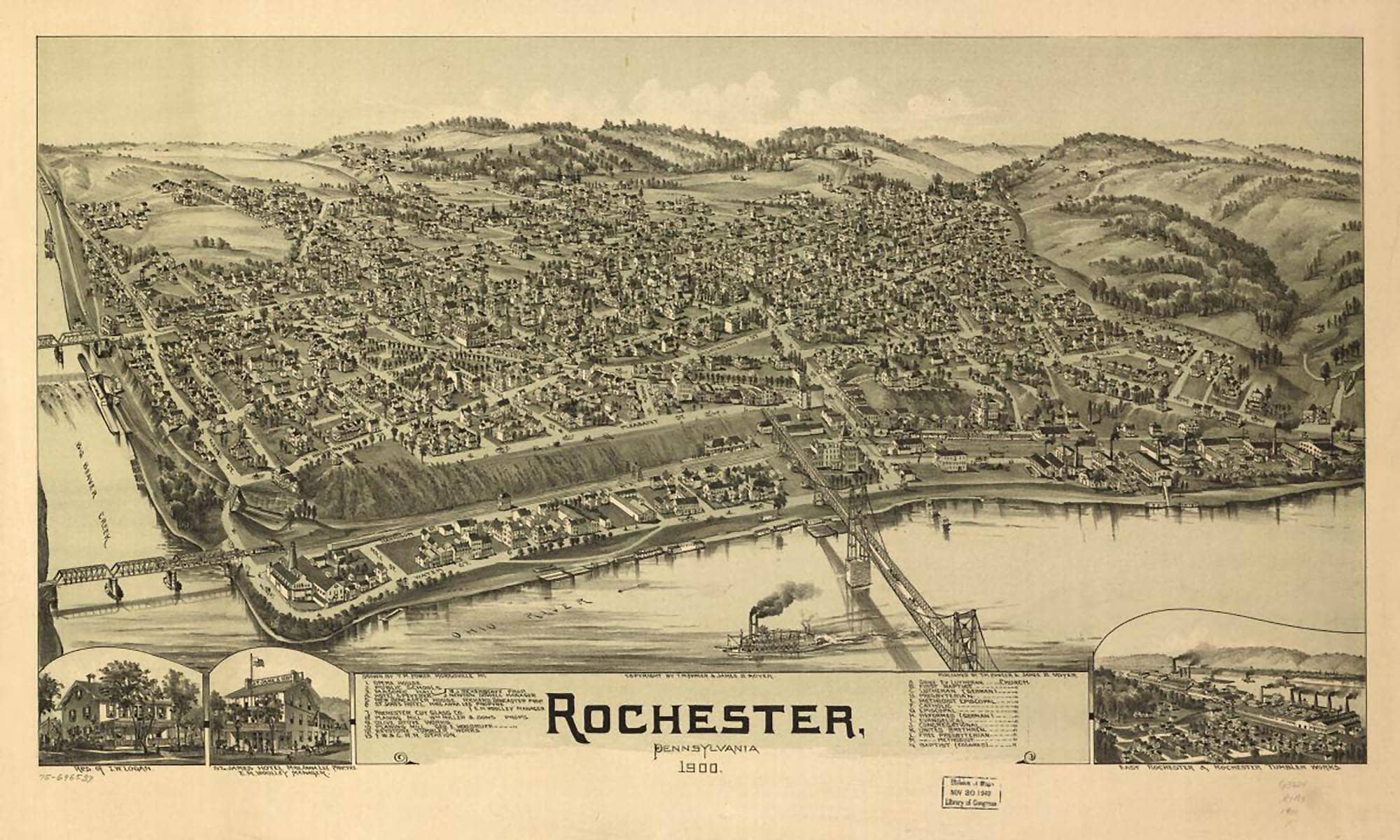 Rochester Pennsylvania 1900 State Of Pennsylvania - Image 7