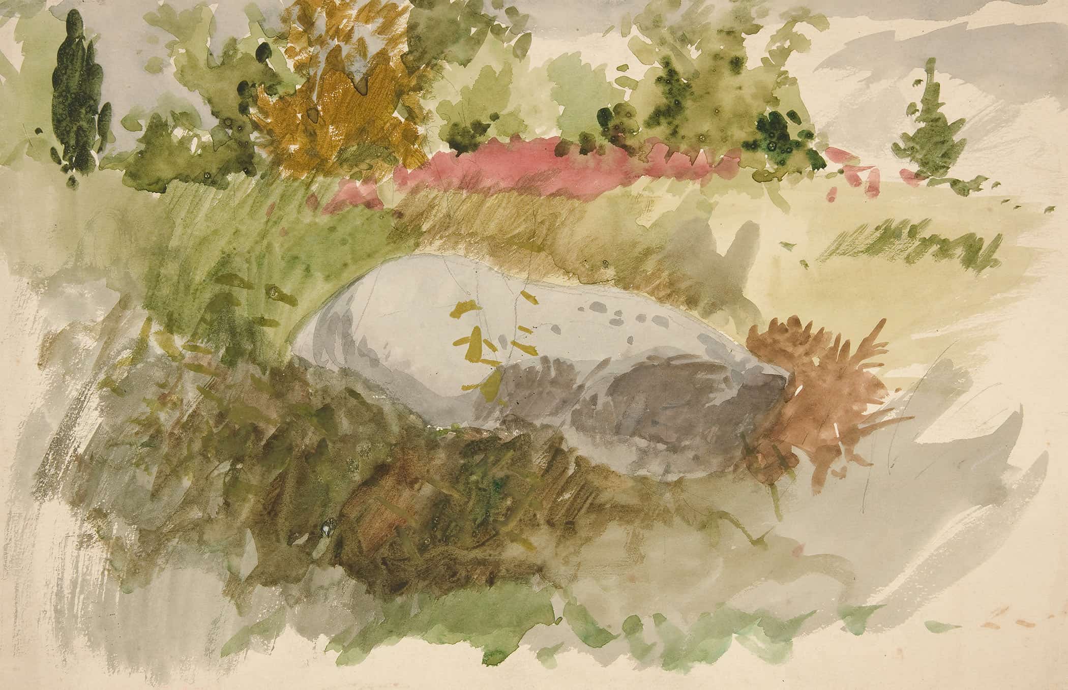 Rocks And Shrubs by Edwin Austin Abbey - Image 2