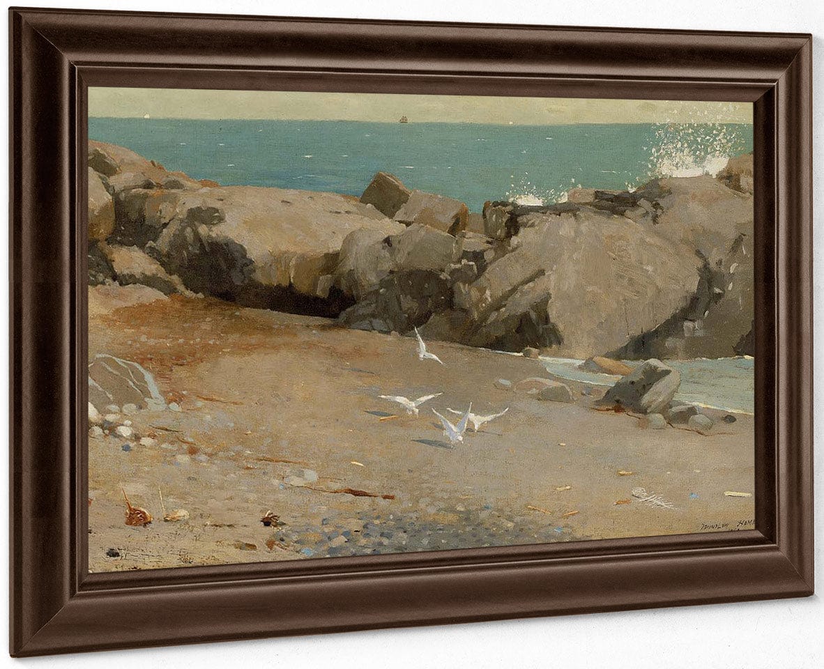 Rocky Coast And Gulls 1869 By Winslow Homer - Image 6
