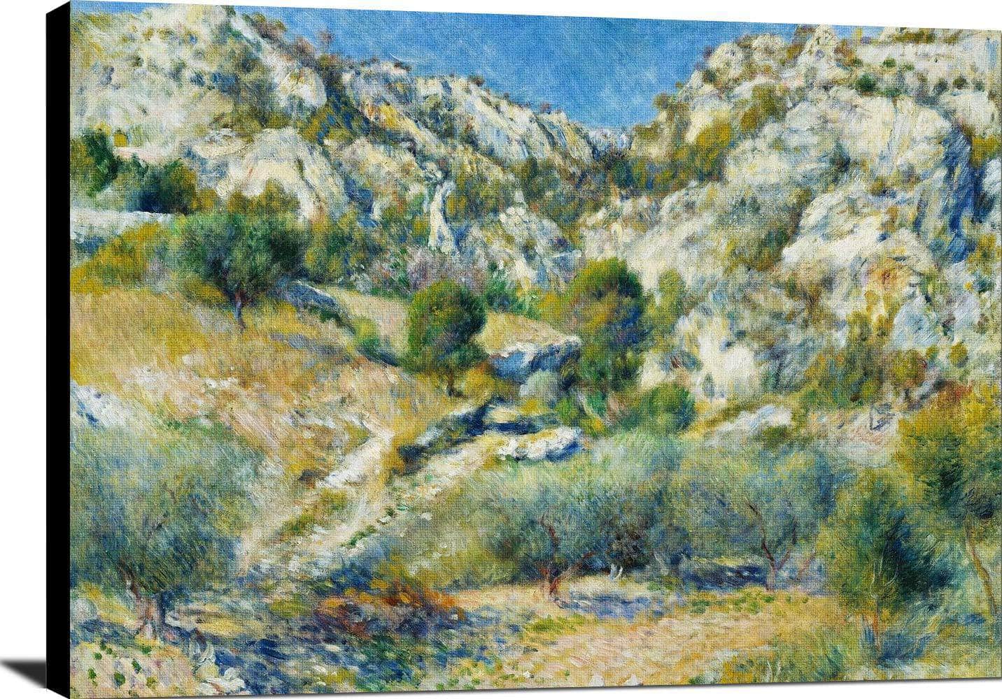 Rocky Crags At L'estaque Painting Auguste Renoir Canvas Art - Image 2