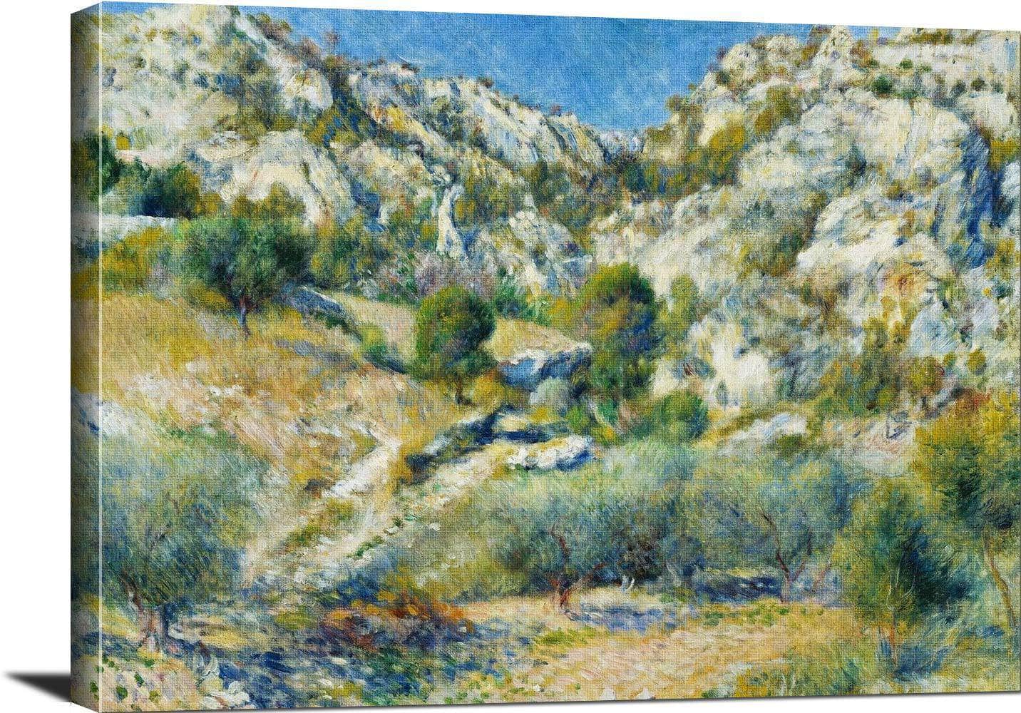 Rocky Crags At L'estaque Painting Auguste Renoir Canvas Art - Image 3